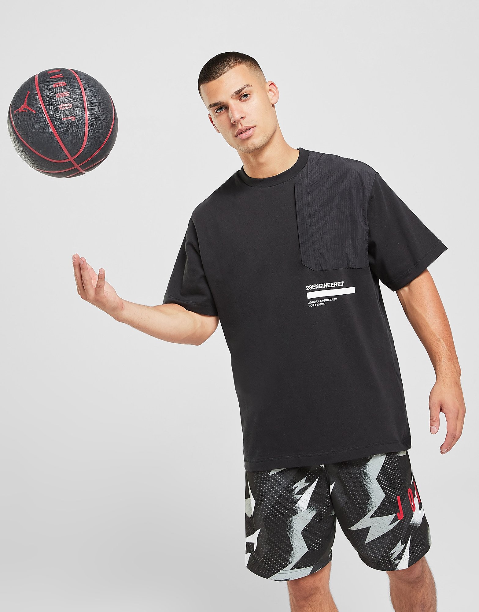 

Jordan 23 Engineered T-Shirt - Black/White - Mens, Black/White