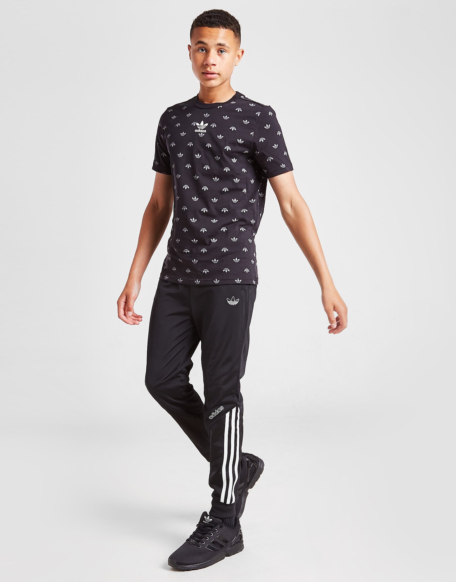 

adidas Originals Sport Track Pants - Black / White - Kids, Black / White