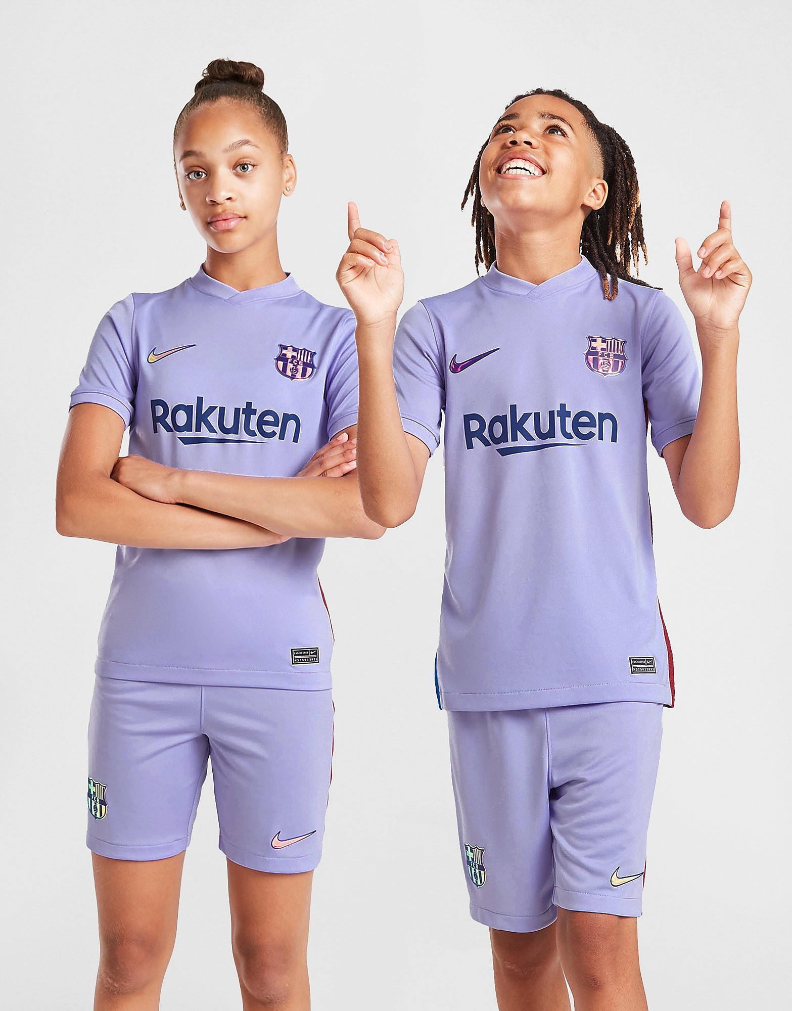 

Nike FC Barcelona 2021/22 Away Shirt Junior - Purple Pulse - Kids, Purple Pulse