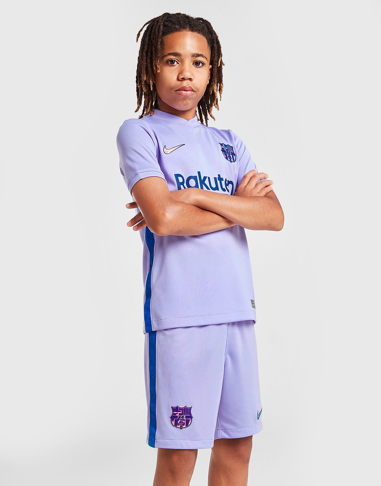 

Nike FC Barcelona 2021/22 Away Shorts Junior - Purple Pulse - Kids, Purple Pulse