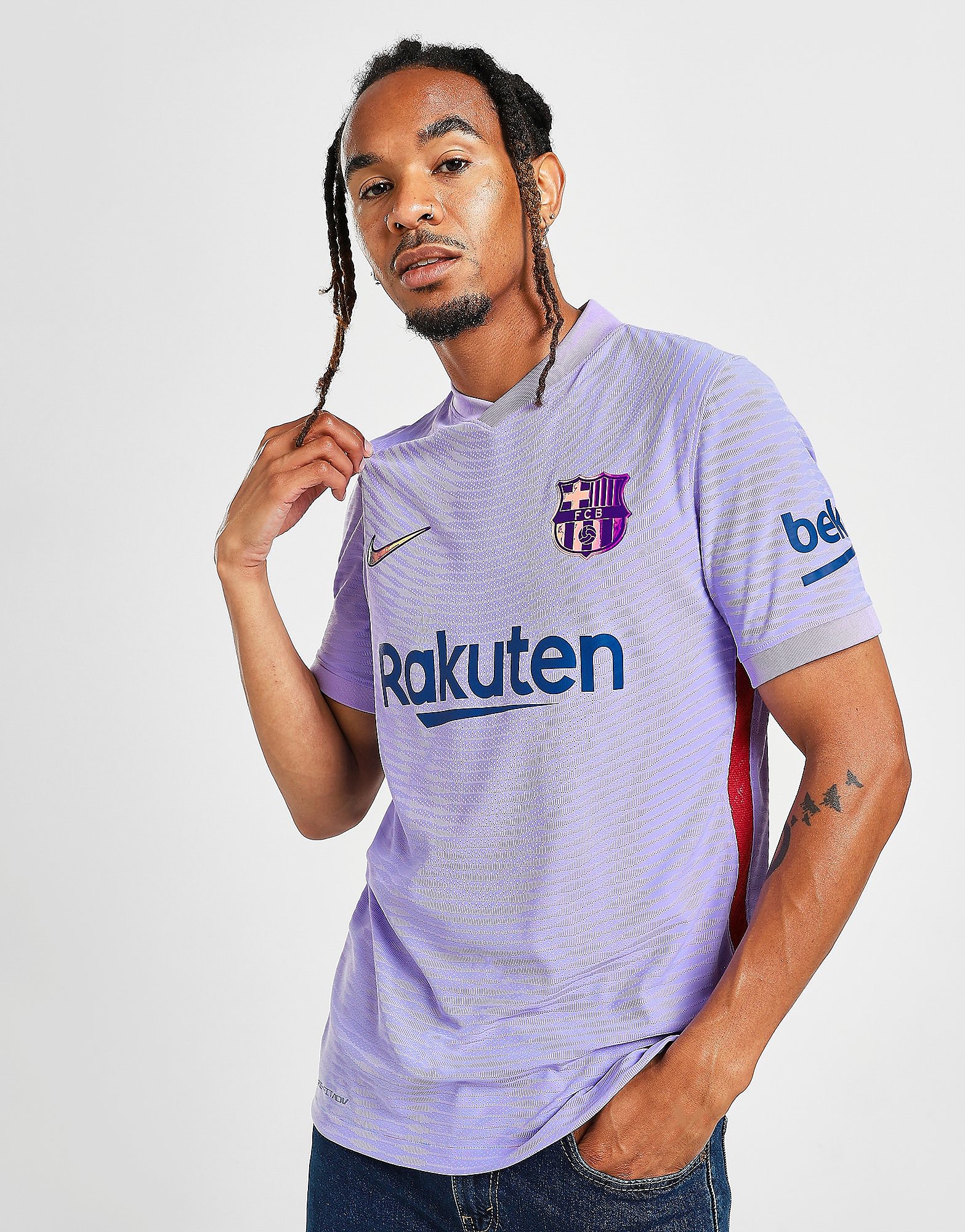 

Nike FC Barcelona 2021/22 Away Shirt - Purple Pulse - Mens, Purple Pulse