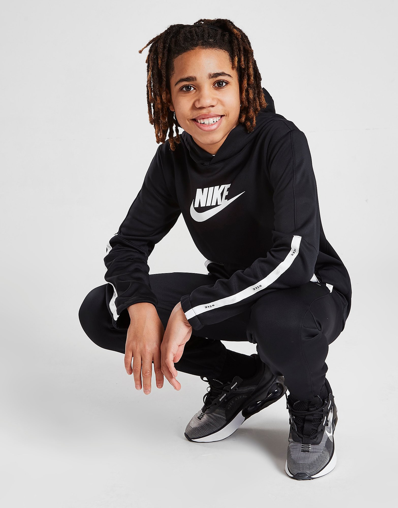 

Nike Tape Poly Tracksuit Junior - Black/White - Kids, Black/White