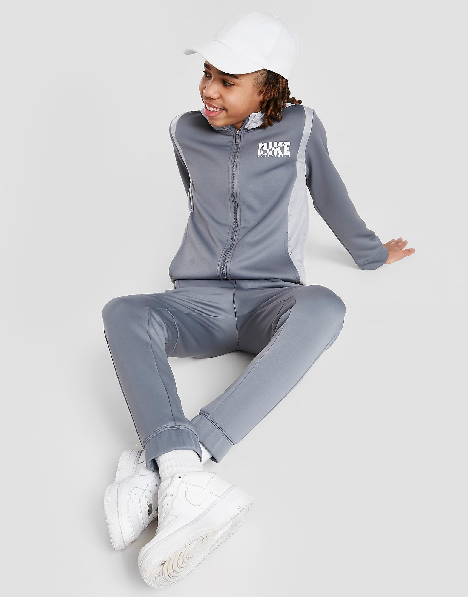 

Nike Woven Overlay Tracksuit Junior - Smoke Grey/Light Smoke Grey/White - Kids, Smoke Grey/Light Smoke Grey/White