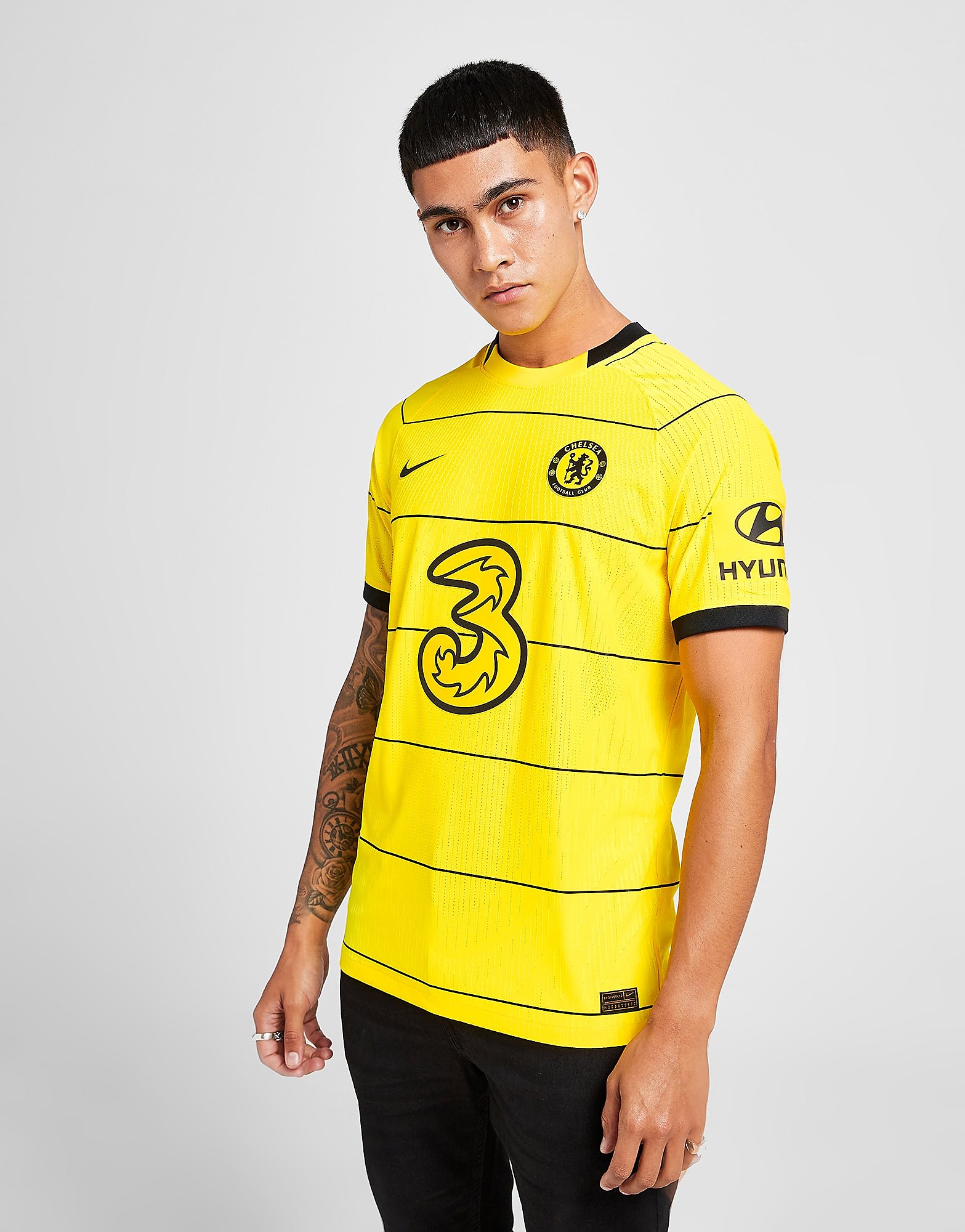 

Nike Chelsea FC 2021/22 Match Away Shirt - Opti Yellow/Black - Mens, Opti Yellow/Black