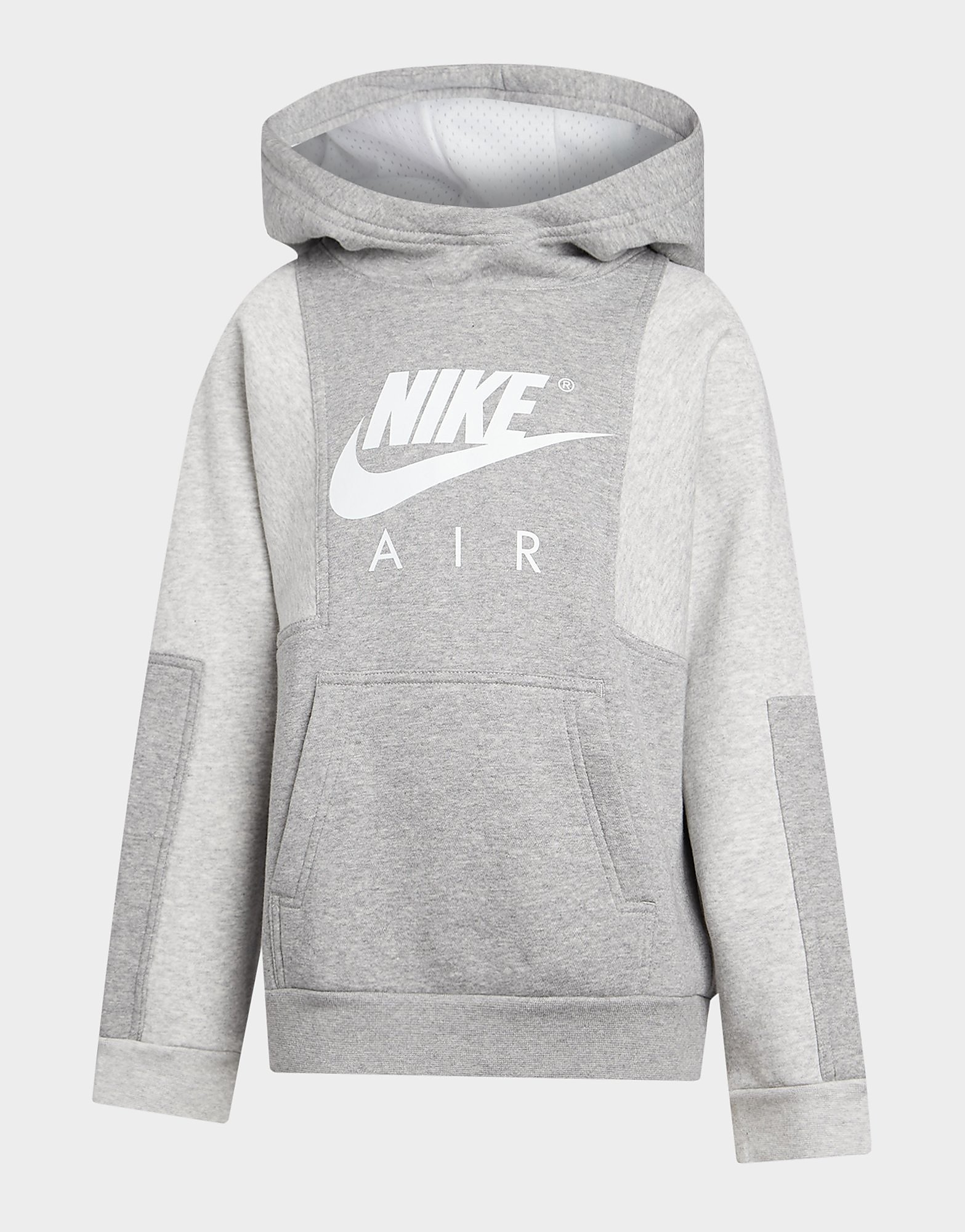 Nike Air Overhead Hoodie Junior - Dark Grey Heather/Grey Heather/White - Kids, Dark Grey Heather/Grey Heather/White