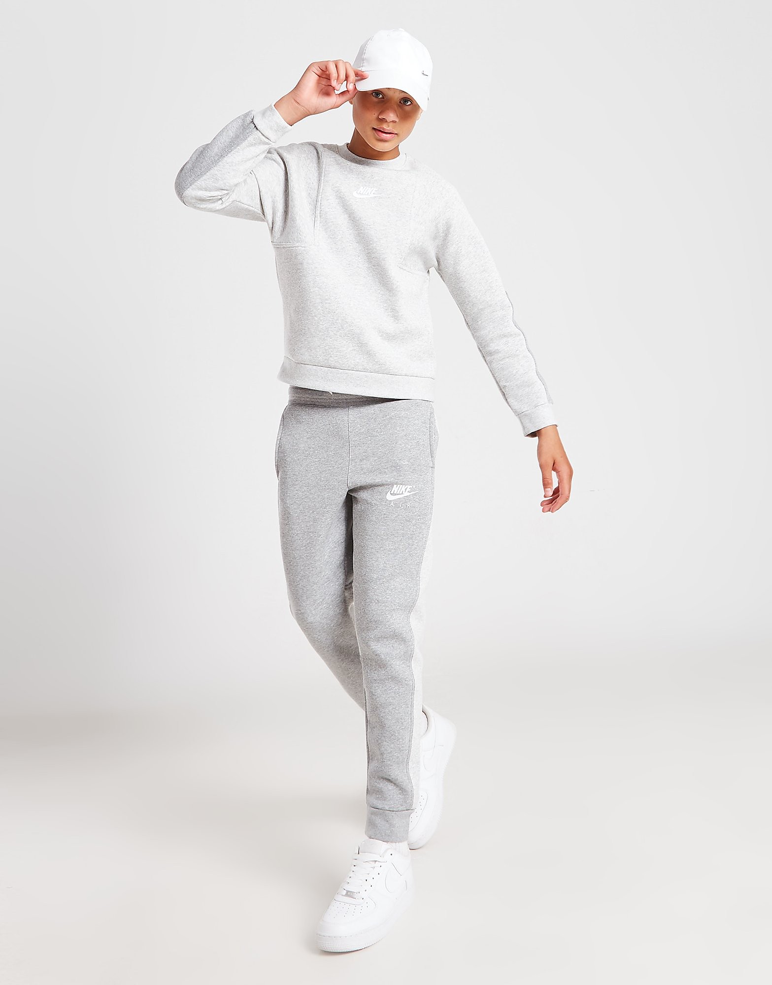 

Nike Air Joggers Junior - Dark Grey Heather/Grey Heather/White - Kids, Dark Grey Heather/Grey Heather/White