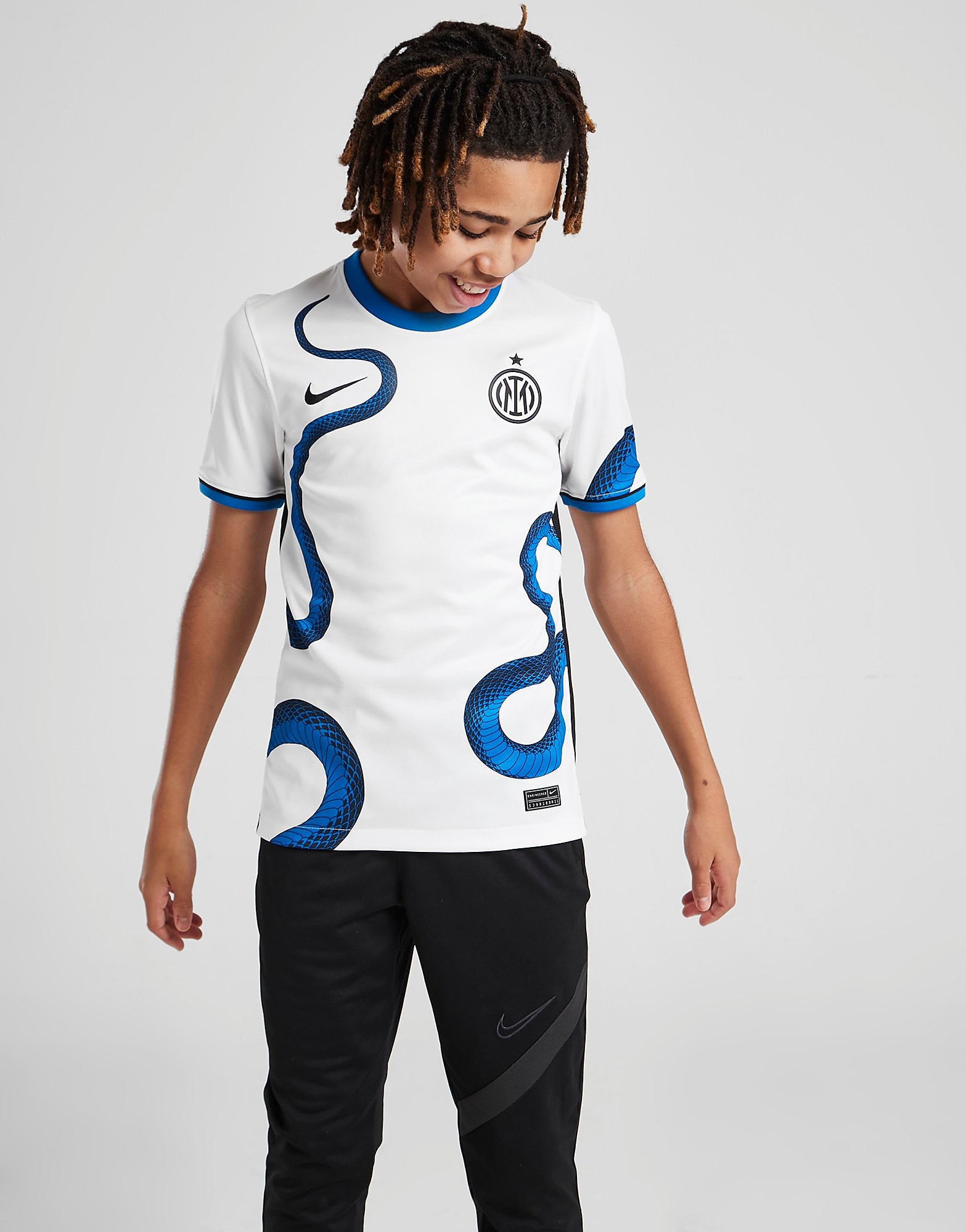 

Nike Inter Milan 2021/22 Away Shirt Junior - White/White/Black - Kids, White/White/Black