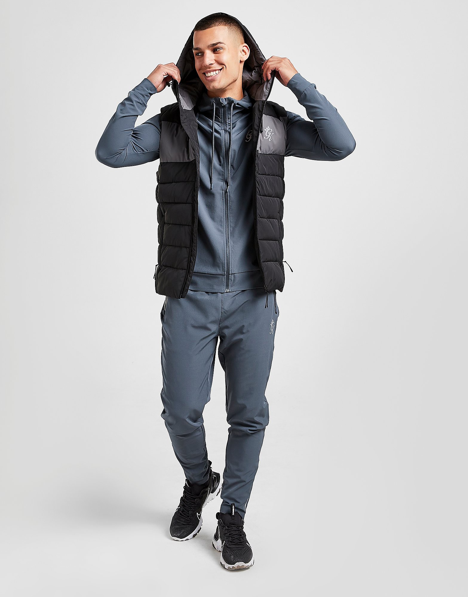 

Gym King Colour Block Gilet - Black - Mens, Black