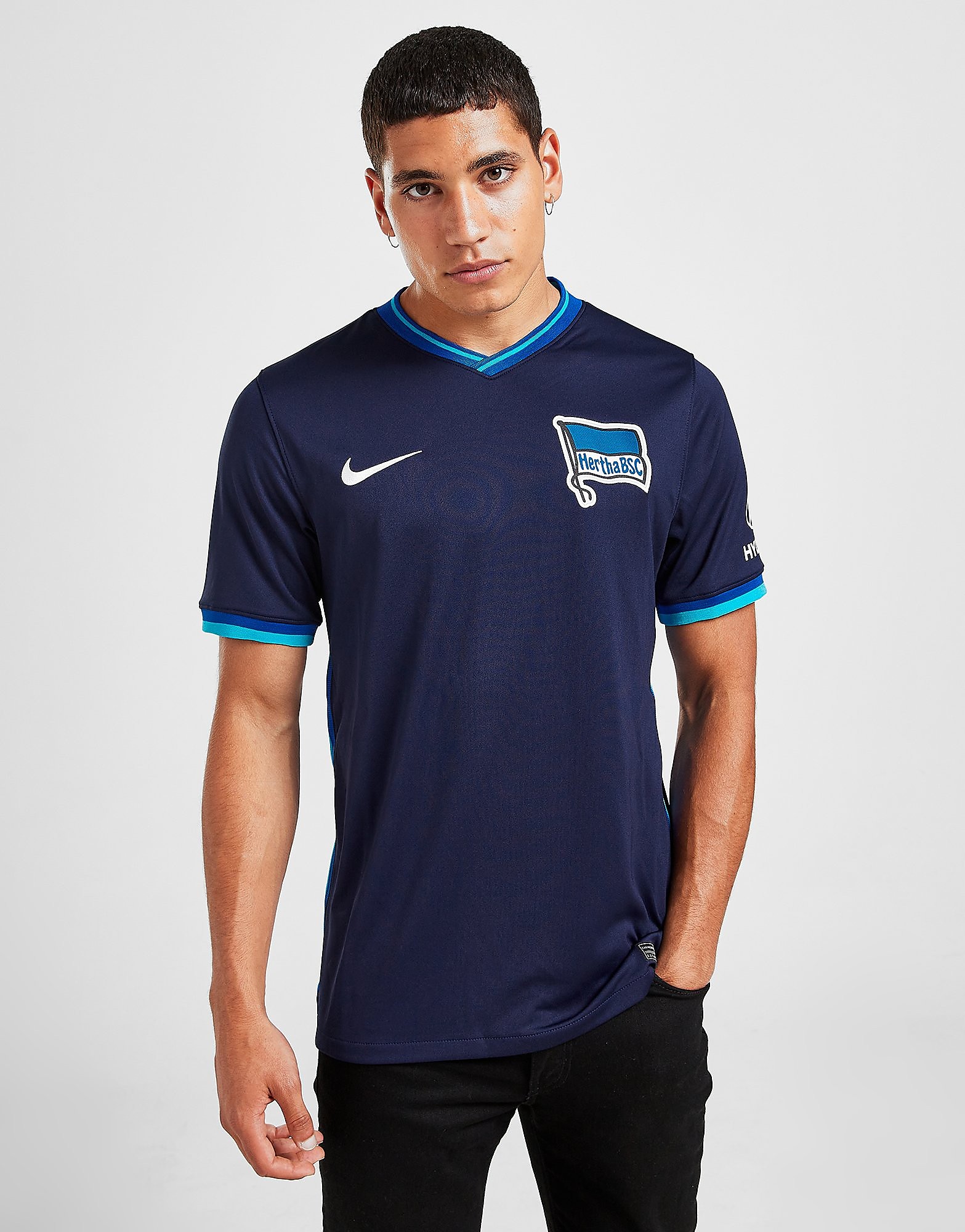 

Nike Hertha BSC 2021/22 Away Shirt - Blackened Blue/White - Mens, Blackened Blue/White