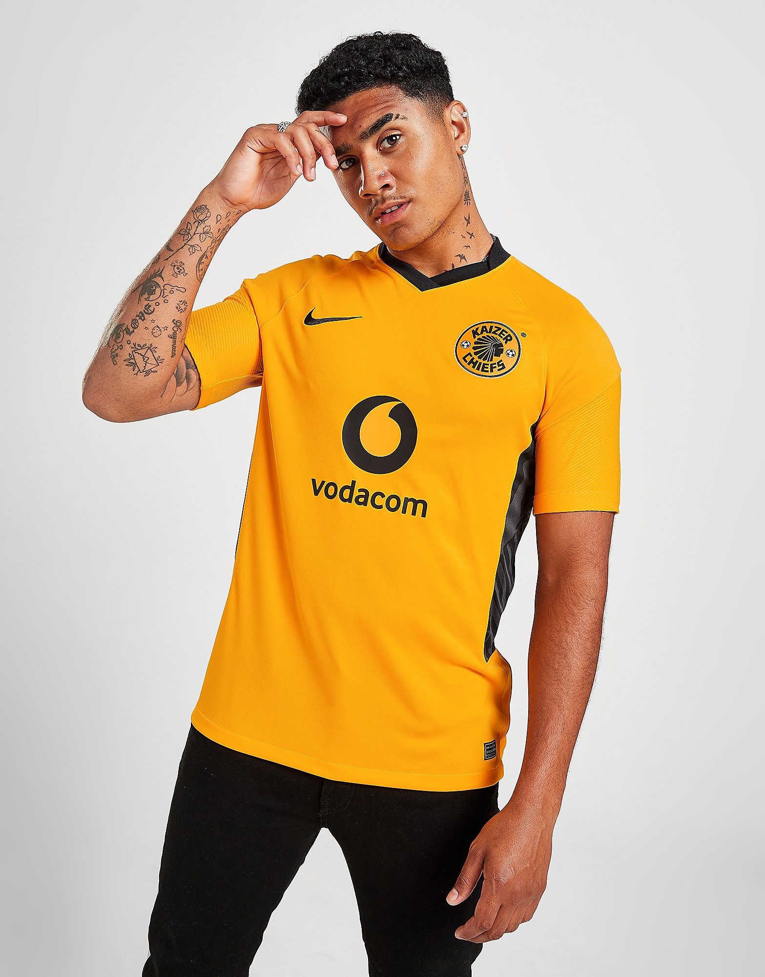 

Nike Kaizer Chiefs FC 2021/22 Home Shirt - Taxi/Black - Mens, Taxi/Black