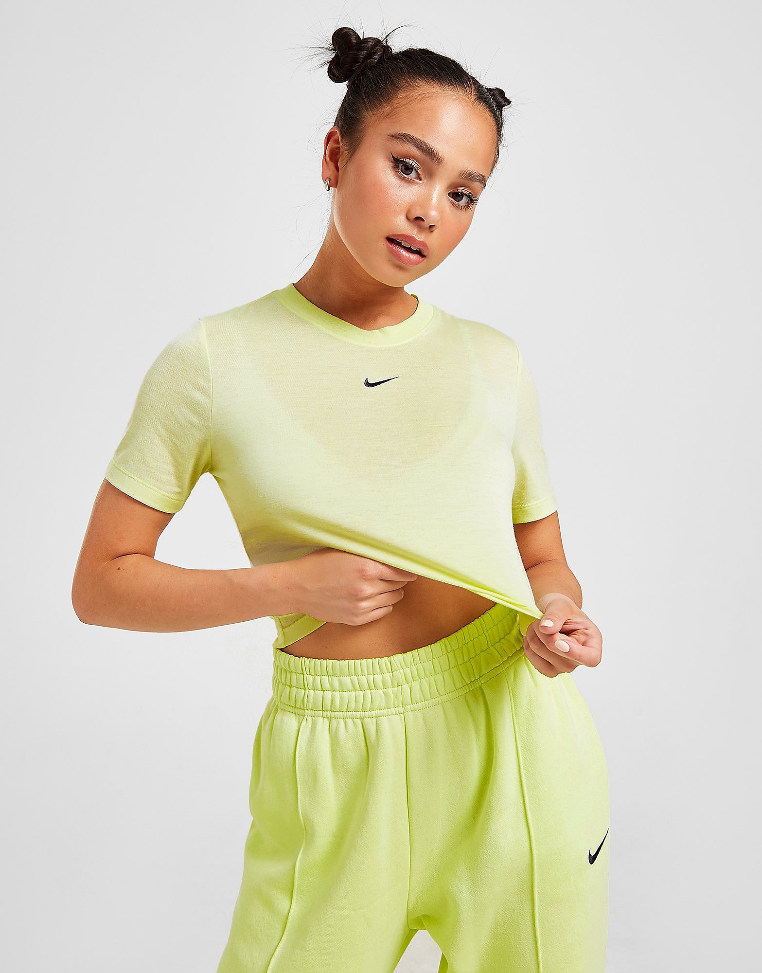 

Nike Sportswear Essential Crop Top - Lime Ice/Black/Green - Womens, Lime Ice/Black/Green