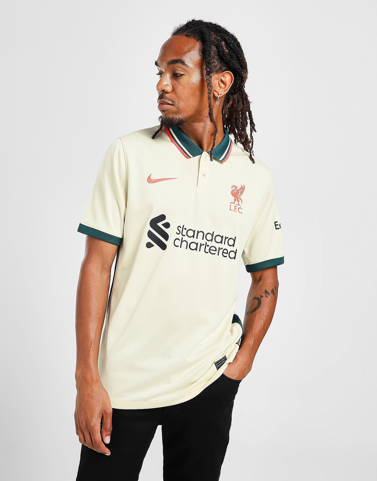 

Nike Liverpool FC 2021/22 Away Shirt - Pale Ivory/Fossil/Bright Crimson - Mens, Pale Ivory/Fossil/Bright Crimson