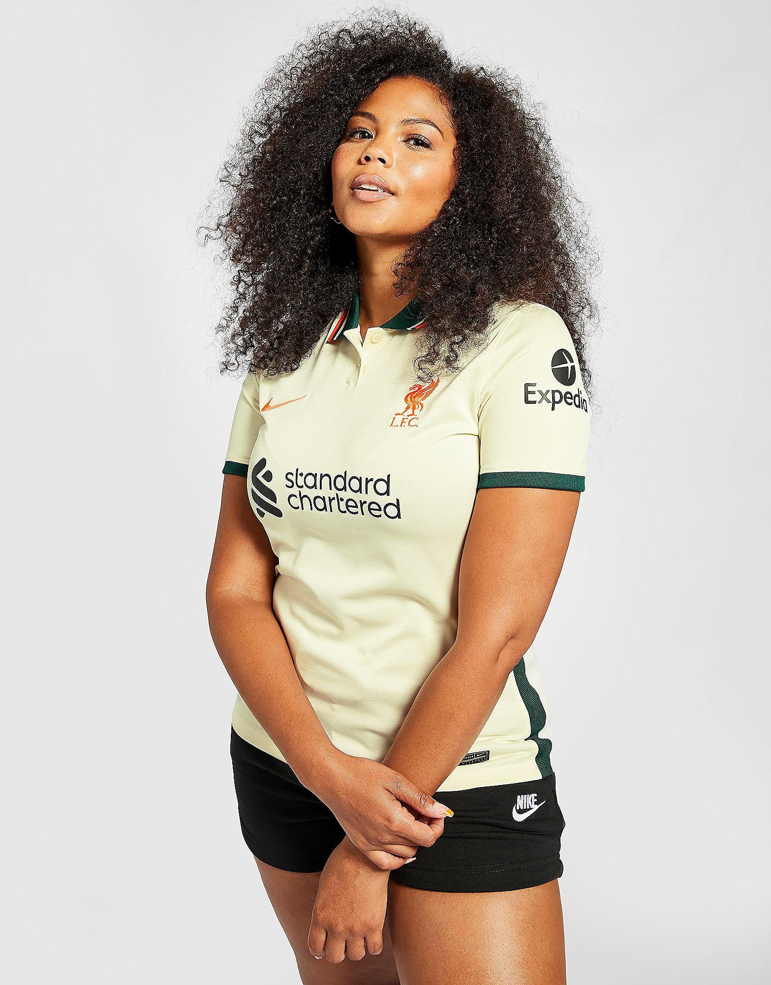 

Nike Liverpool FC 2021/22 Away Shirt - Pale Ivory/Fossil/Bright Crimson - Womens, Pale Ivory/Fossil/Bright Crimson
