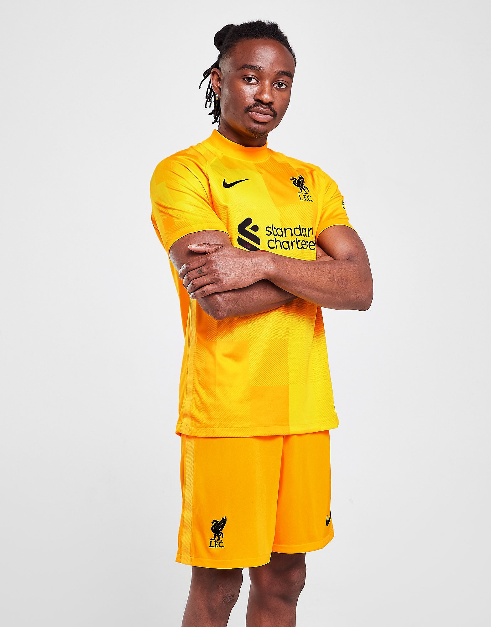 

Nike Liverpool FC 2021/22 Away Goalkeeper Shorts - University Gold/Black - Mens, University Gold/Black