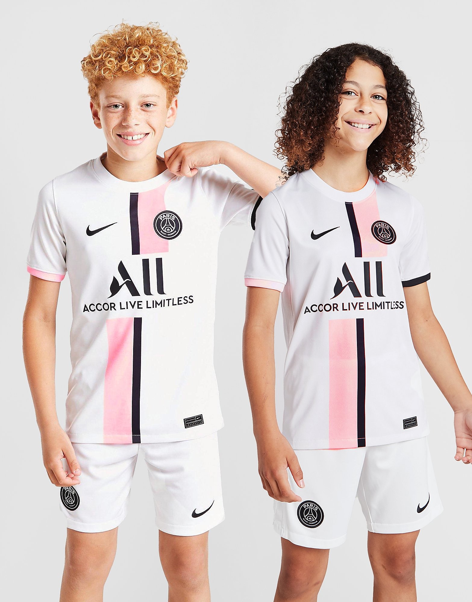 

Nike Paris Saint Germain 2021/22 Away Shirt Junior - White/Arctic Punch/Black - Kids, White/Arctic Punch/Black