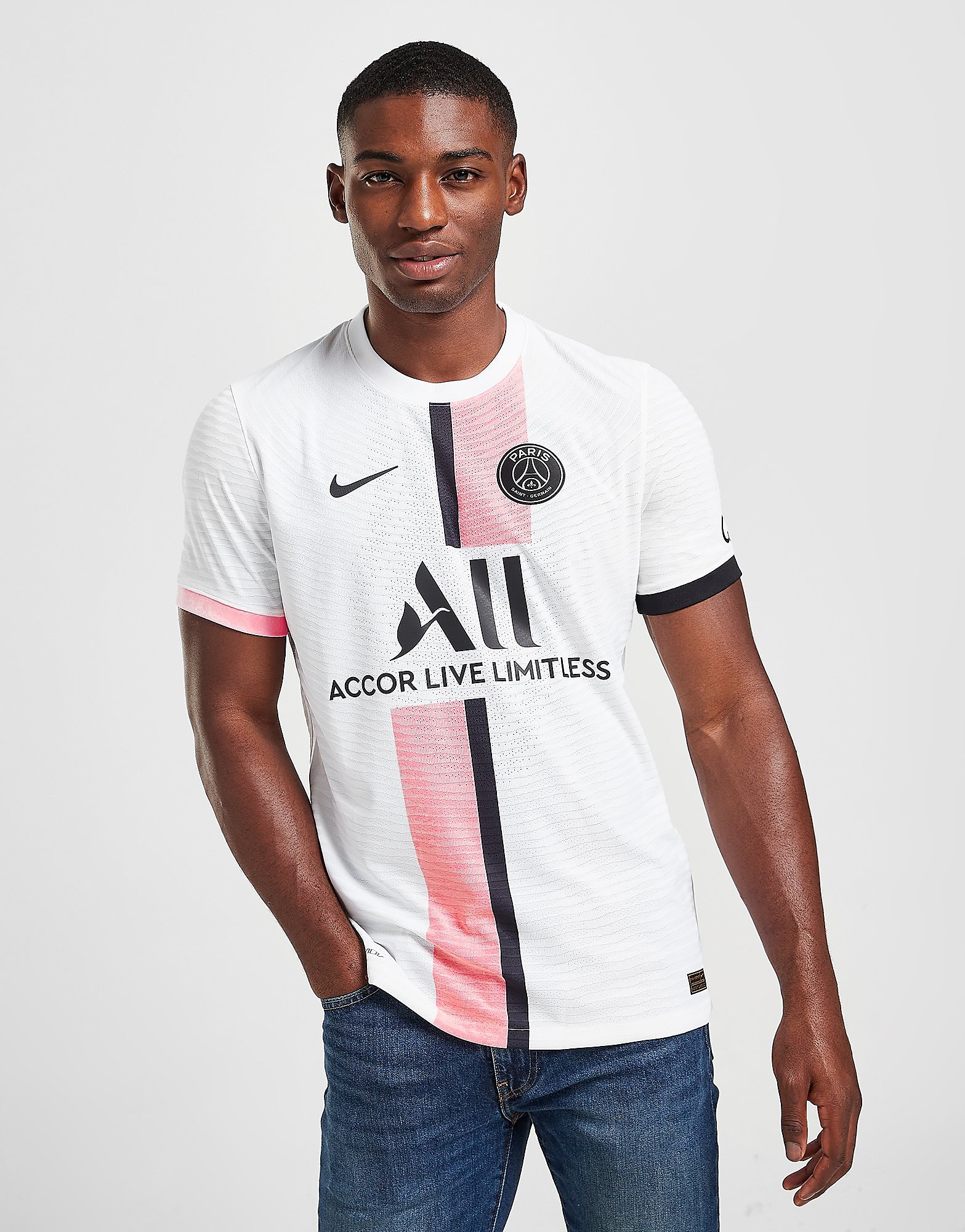 

Nike Paris Saint Germain 2021/22 Match Away Shirt - White/Arctic Punch/Black - Mens, White/Arctic Punch/Black