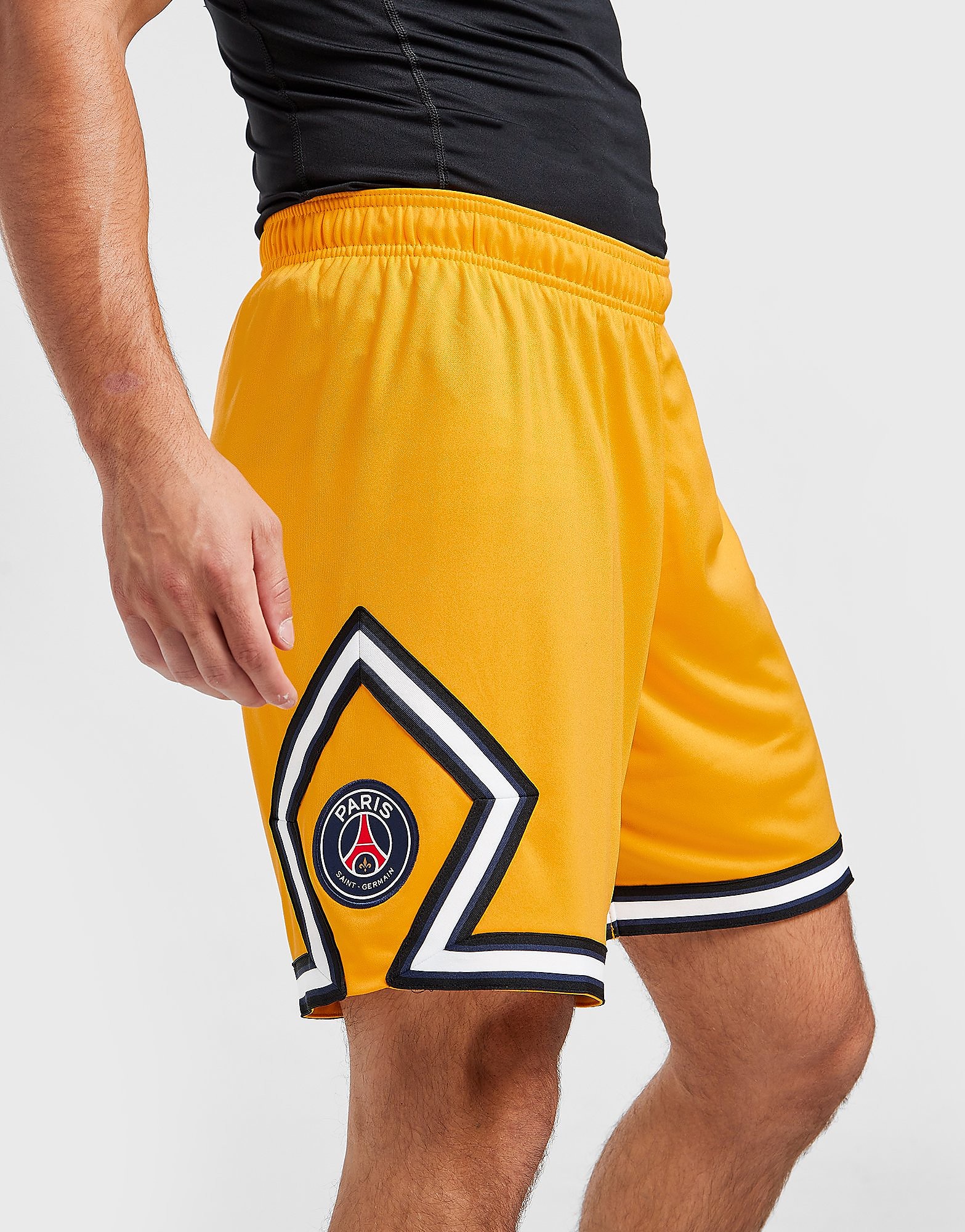 

Jordan Paris Saint Germain 2021/22 Away Goalkeeper Shorts - University Gold/White/Black - Mens, University Gold/White/Black
