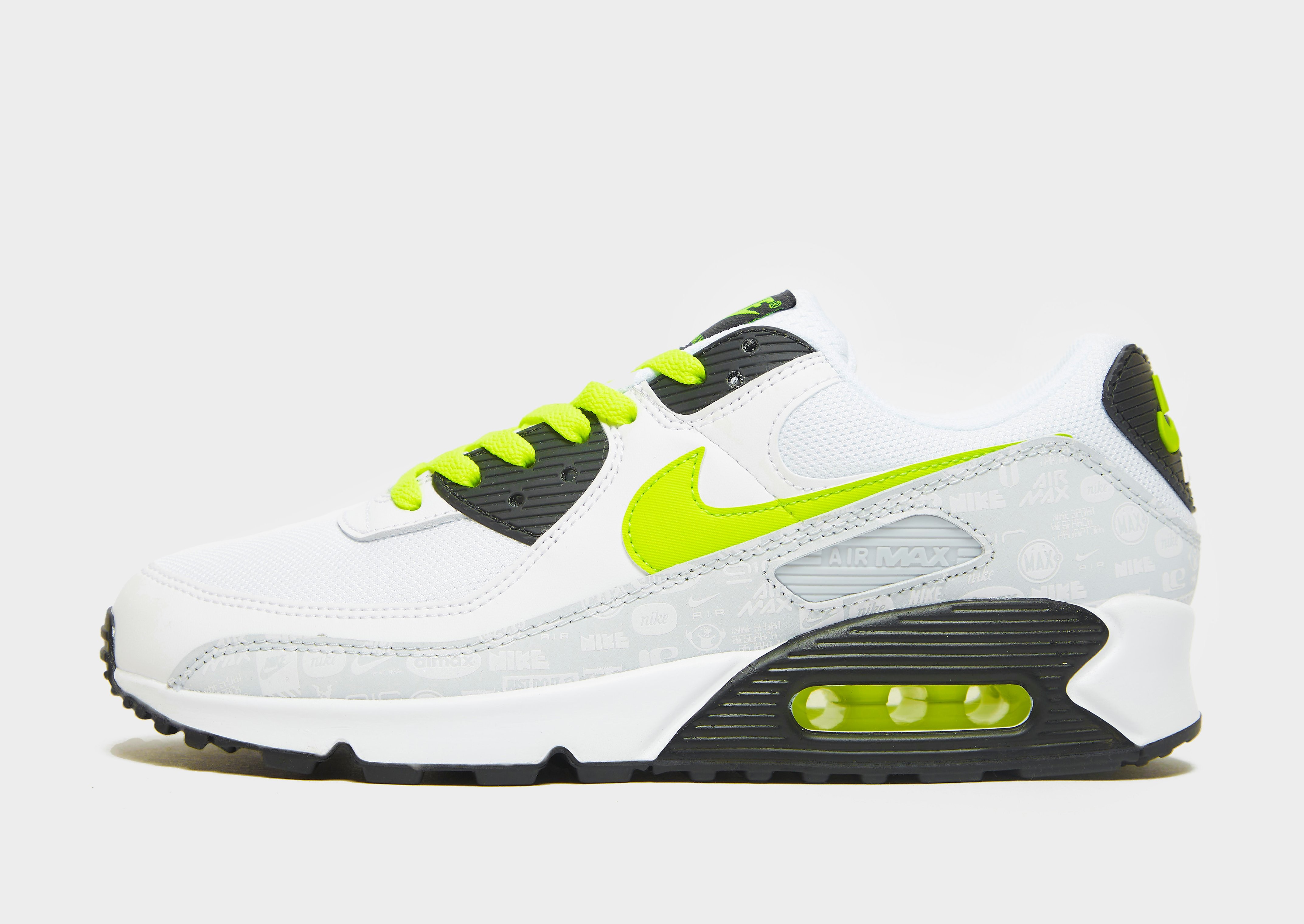 

Nike Air Max 90 - WHITE/WHT/BLK/VLT - Mens, WHITE/WHT/BLK/VLT