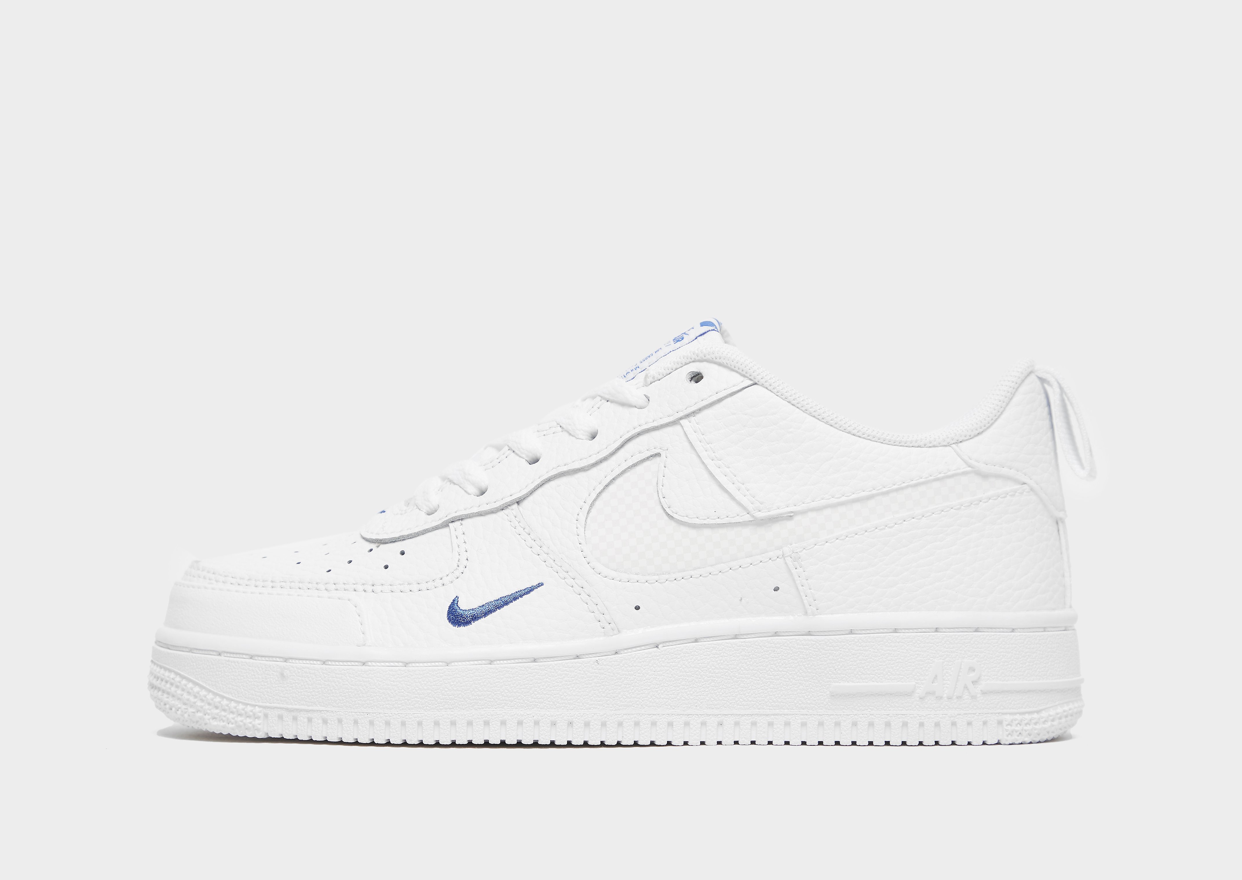 

Nike Air Force 1 Low Junior - Only at JD - White/Game Royal/White - Kids, White/Game Royal/White