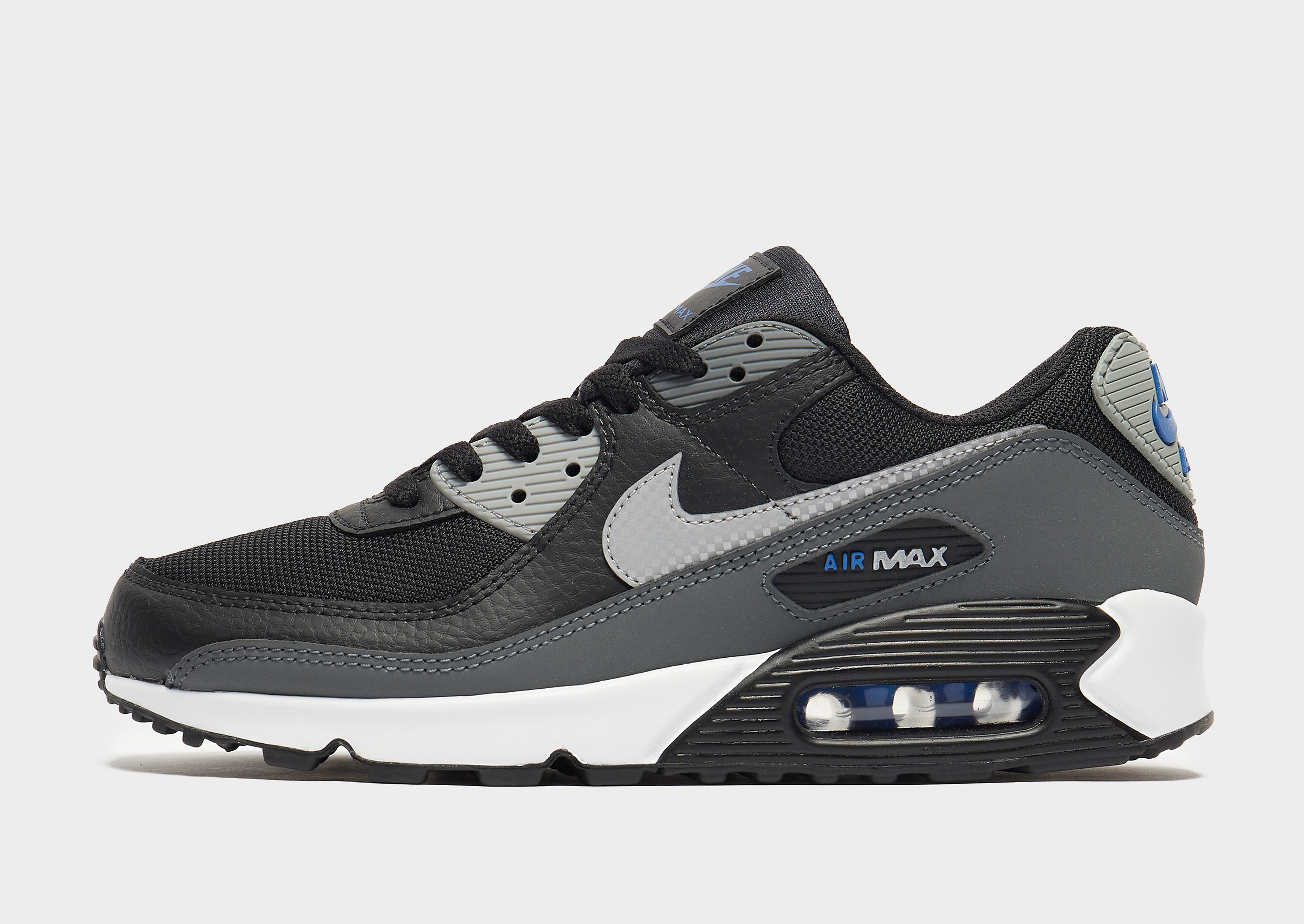 

Nike Air Max 90 - Only at JD - Black/Iron Grey/Particle Grey/Reflect Silver - Mens, Black/Iron Grey/Particle Grey/Reflect Silver