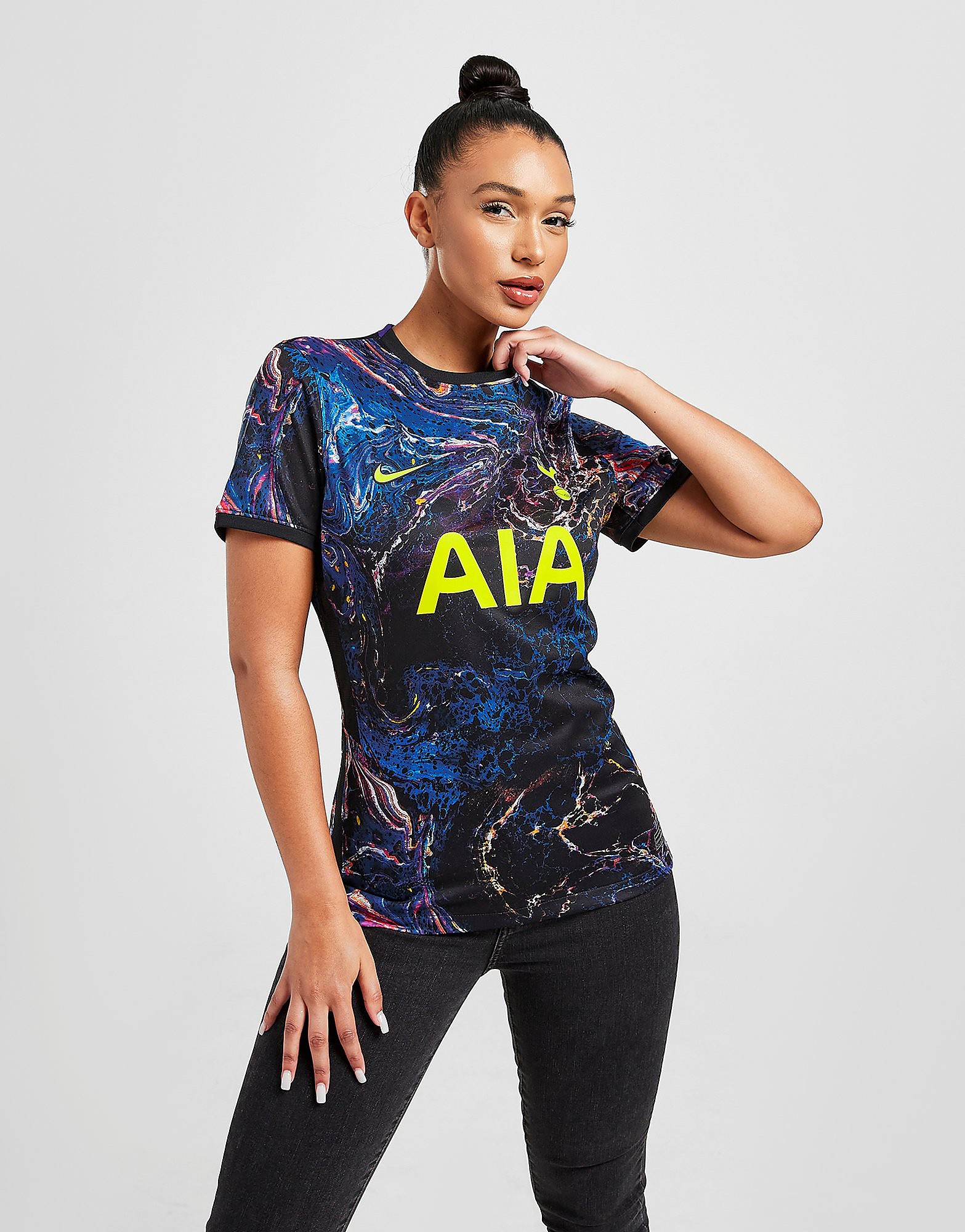 

Nike Tottenham Hotspur FC 2021/22 Away Shirt Women's - Black/Black/Venom Green, Black/Black/Venom Green