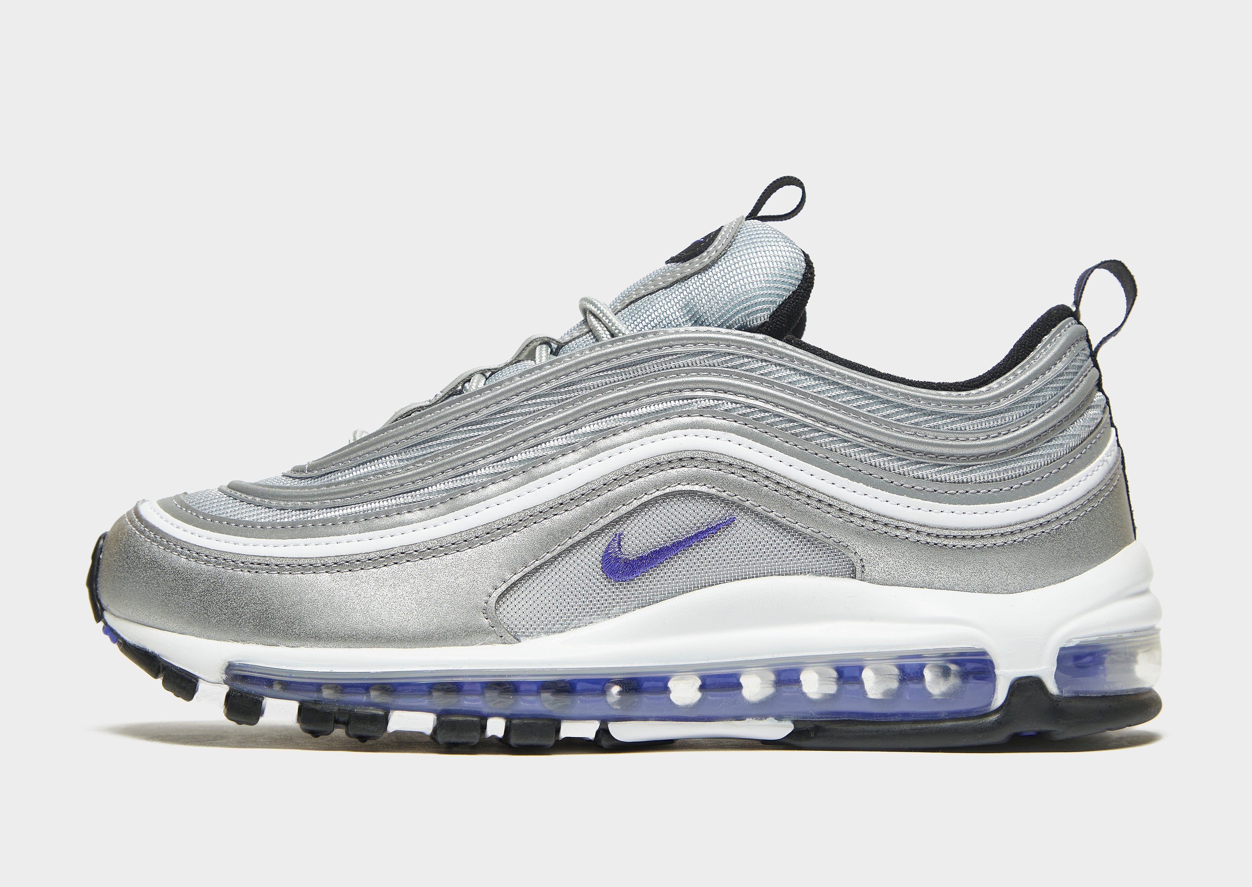 

Nike Air Max 97 - Metallic Silver/Black/White/Persian Violet - Mens, Metallic Silver/Black/White/Persian Violet
