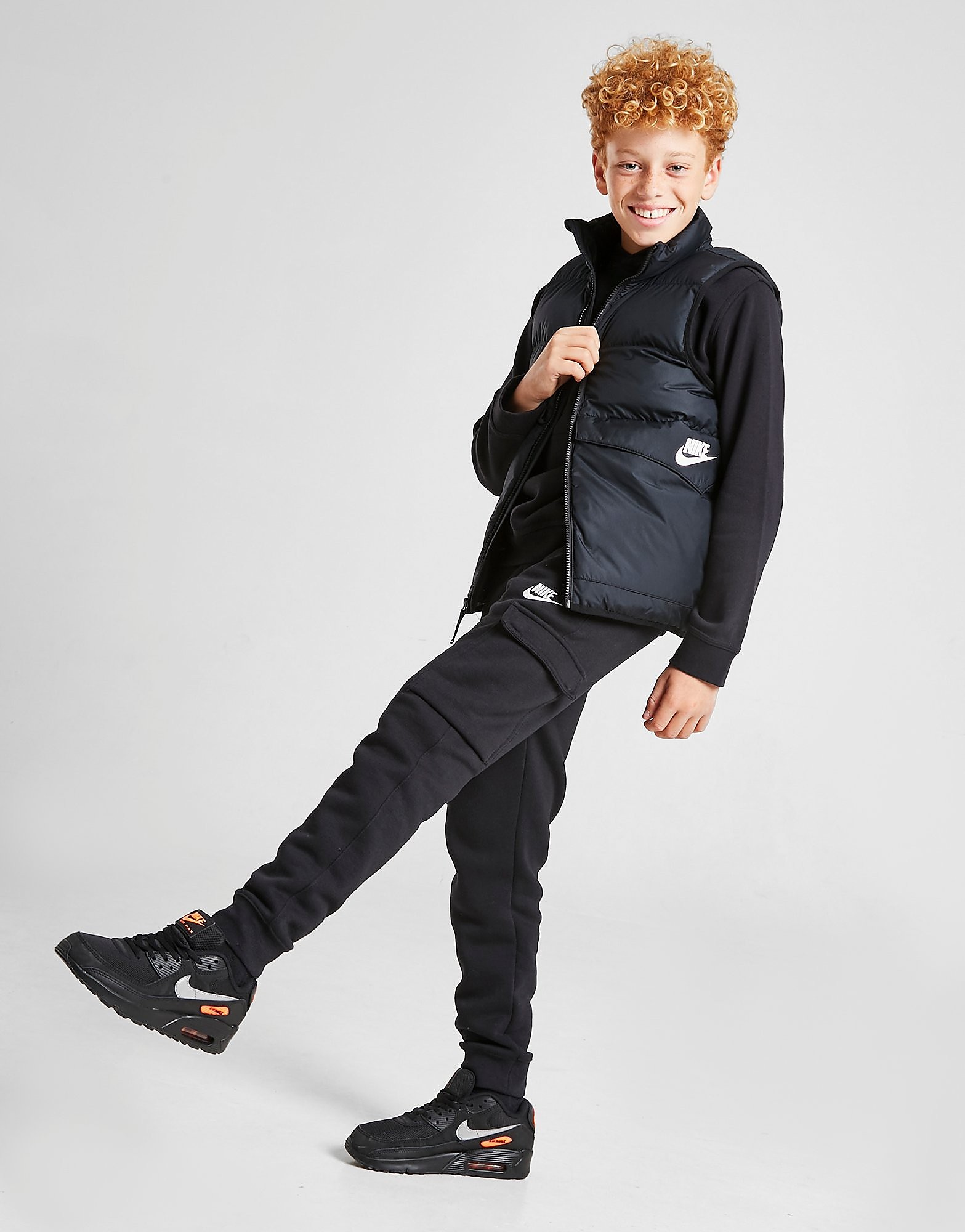 

Nike Sportswear Padded Vest Junior - Black/White - Kids, Black/White