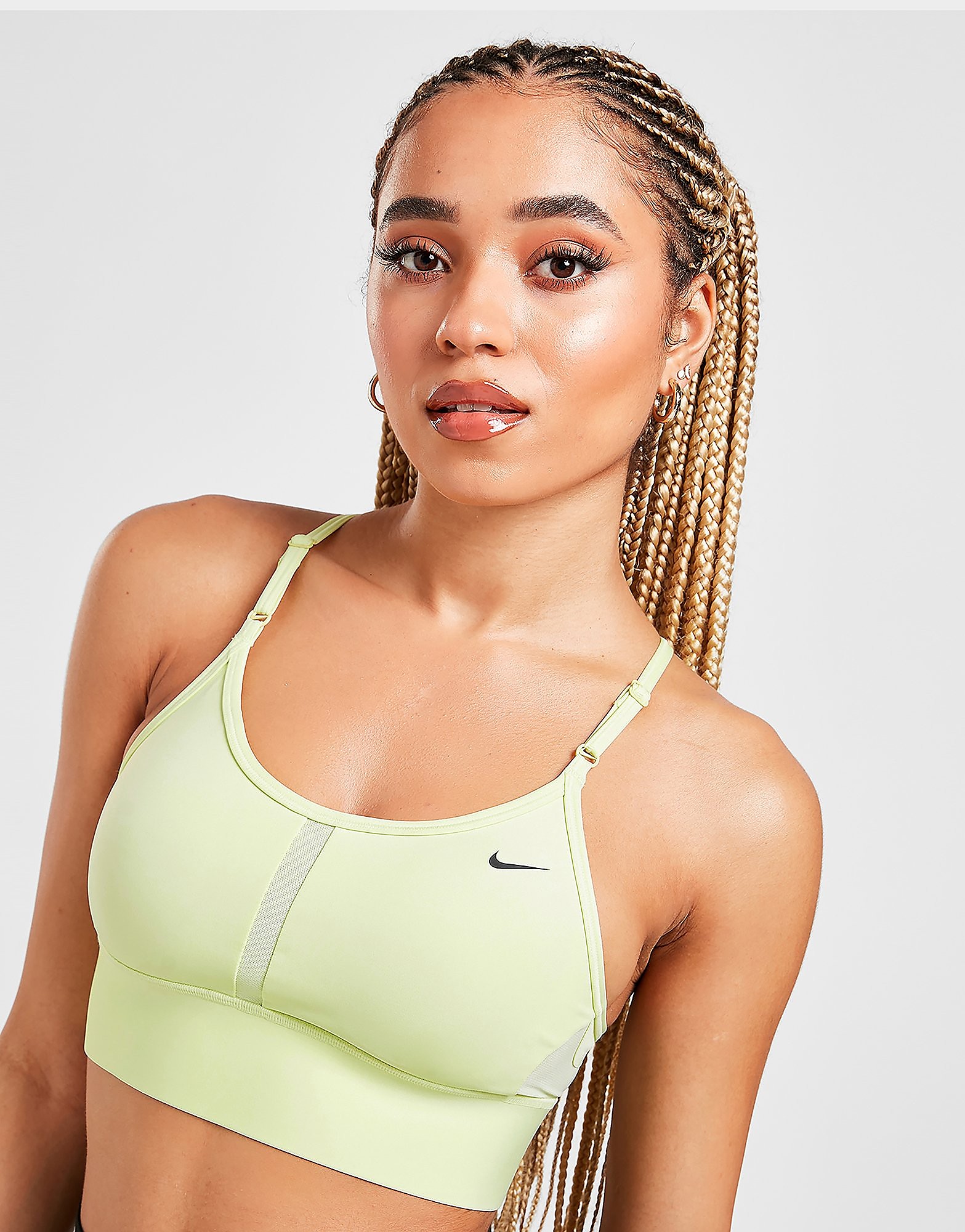 

Nike Training Longline Indy Sports Bra - Lime Ice/Black - Womens, Lime Ice/Black