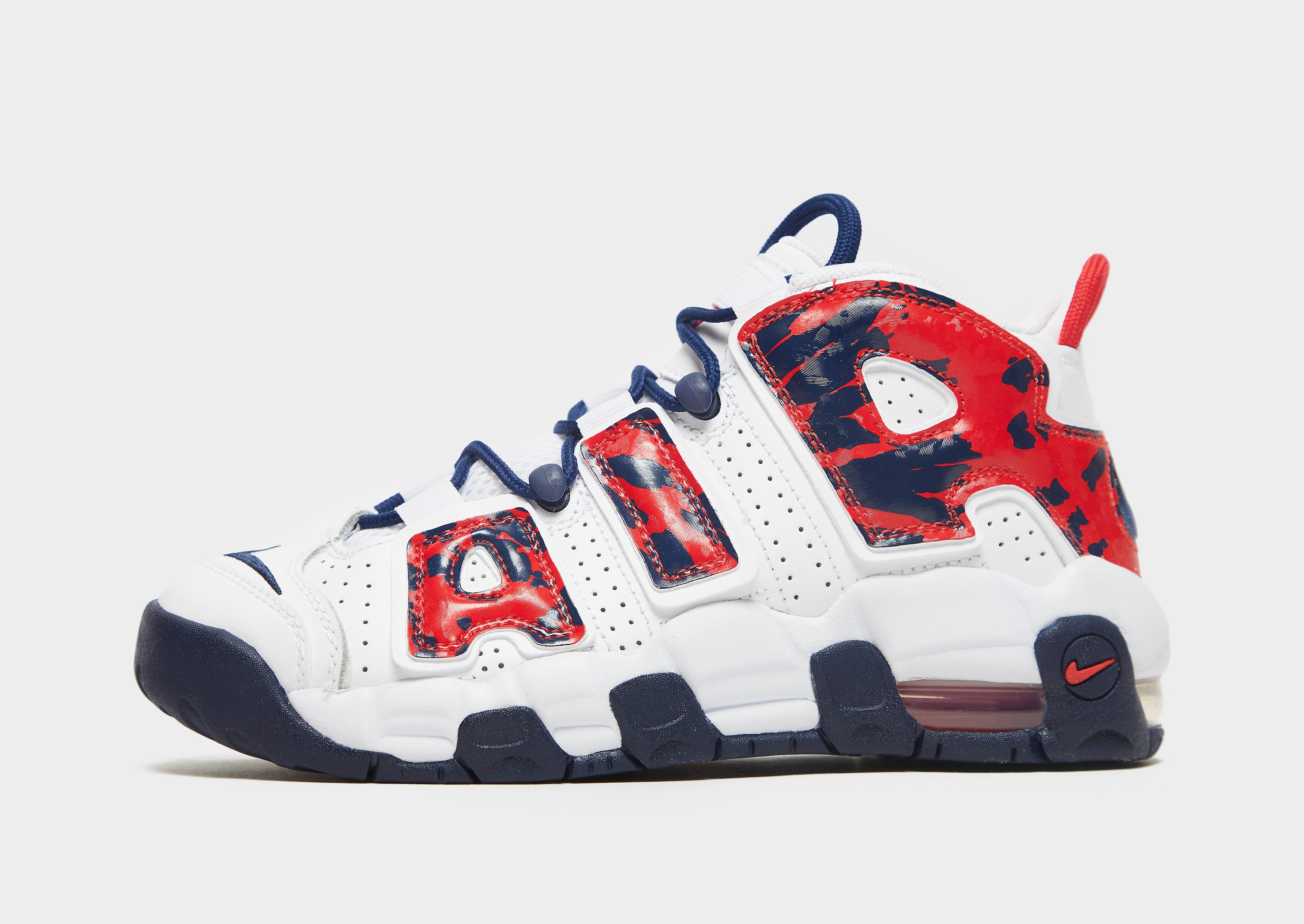 Nike Air More Uptempo 96 Junior - White/Blue Void/University Red - Kids, White/Blue Void/University Red