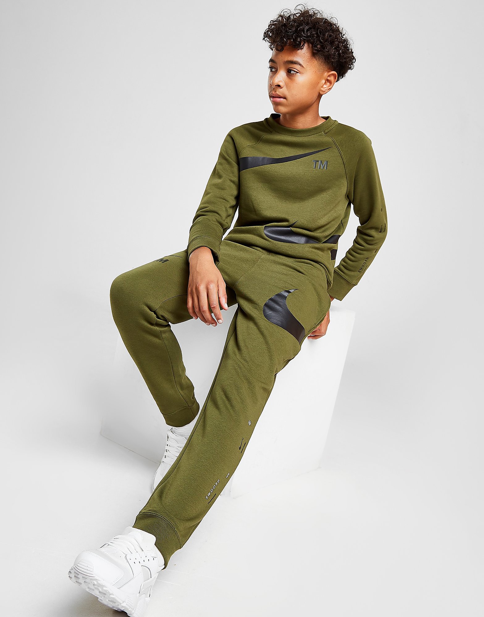 

Nike Swoosh Fleece Joggers Junior - Rough Green/Black - Kids, Rough Green/Black