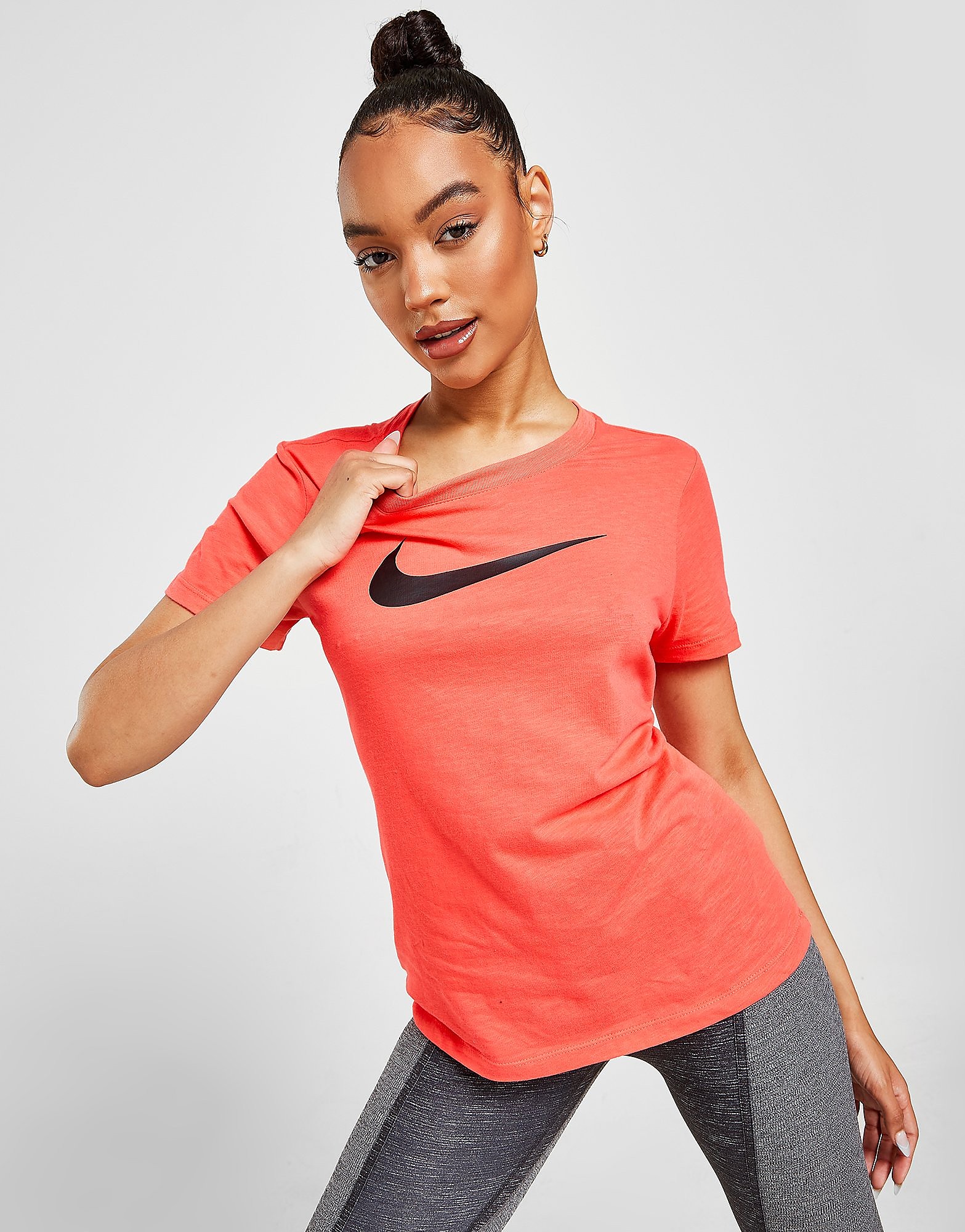

Nike Training Dri-FIT Swoosh T-Shirt - Magic Ember/Magic Ember - Womens, Magic Ember/Magic Ember