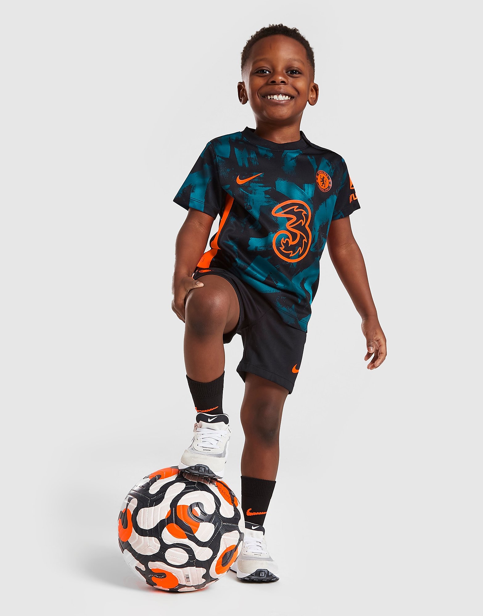 Nike Chelsea FC 2021/22 Third Kit Infant - Blustery/Black/Hyper Crimson - Kids, Blustery/Black/Hyper Crimson