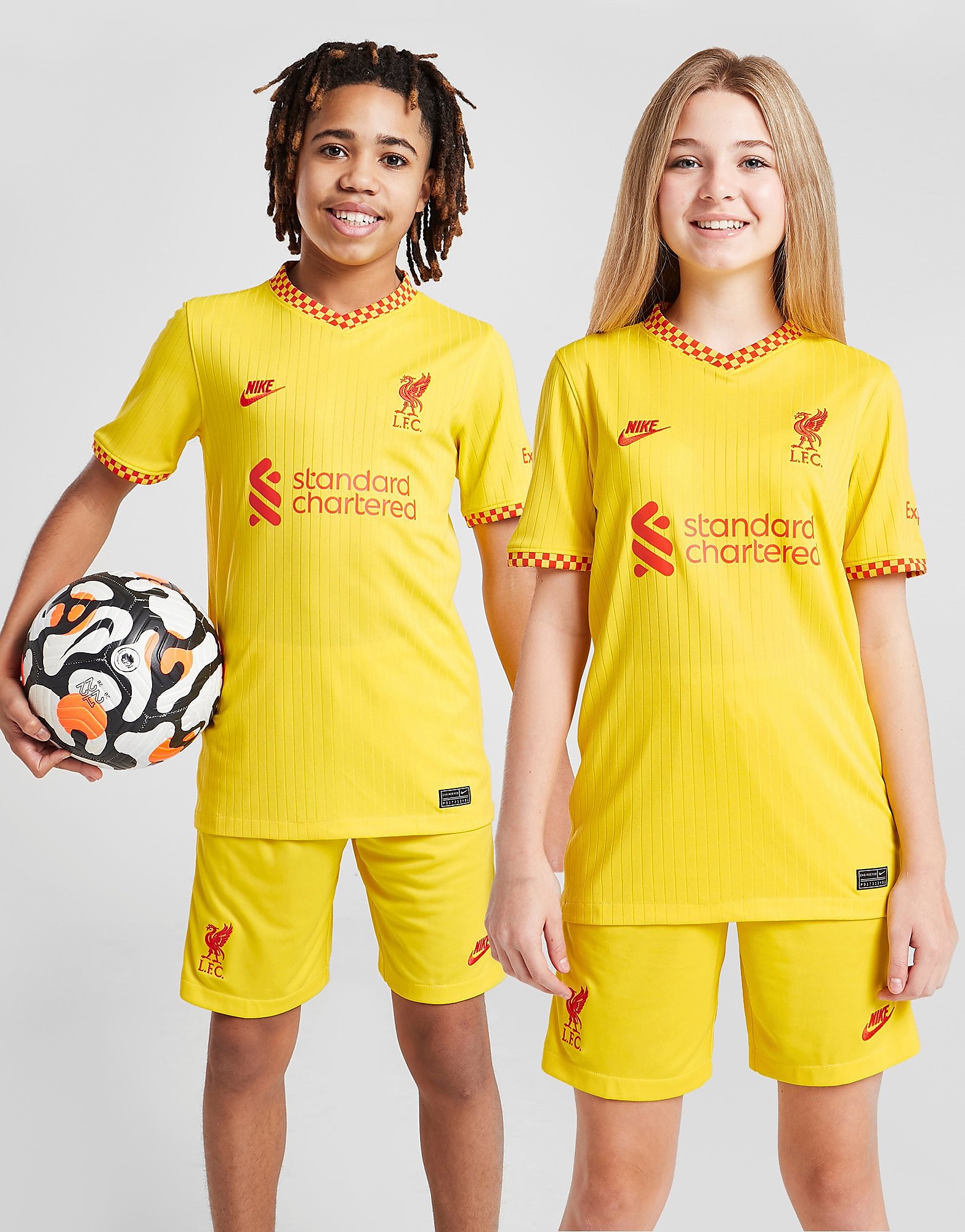 

Nike Liverpool FC 2021/22 Third Shirt Junior - Chrome Yellow/Rush Red - Kids, Chrome Yellow/Rush Red