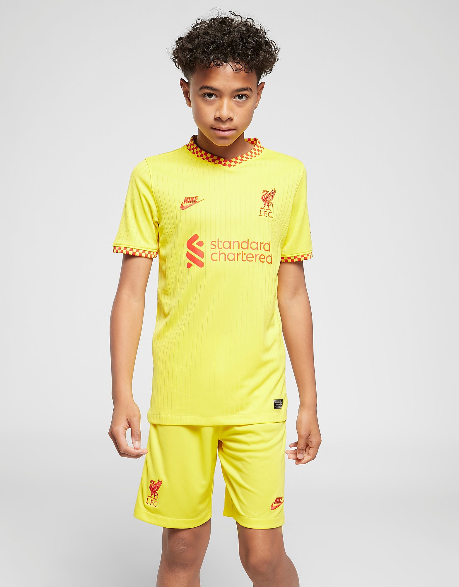 

Nike Liverpool FC 2021/22 Third Shorts Junior - Chrome Yellow/Rush Red - Kids, Chrome Yellow/Rush Red
