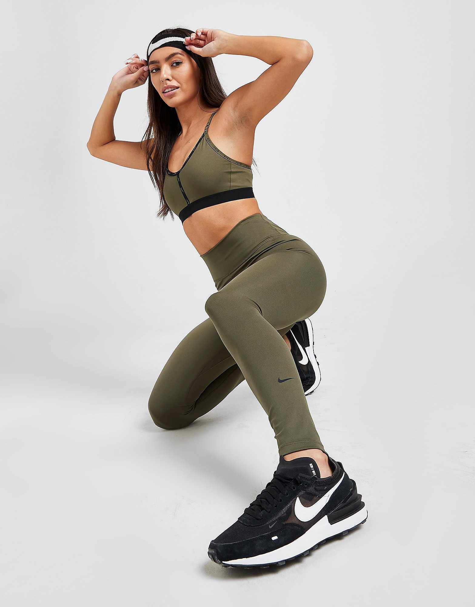 

Nike Training One Tights - Medium Olive/Black - Womens, Medium Olive/Black