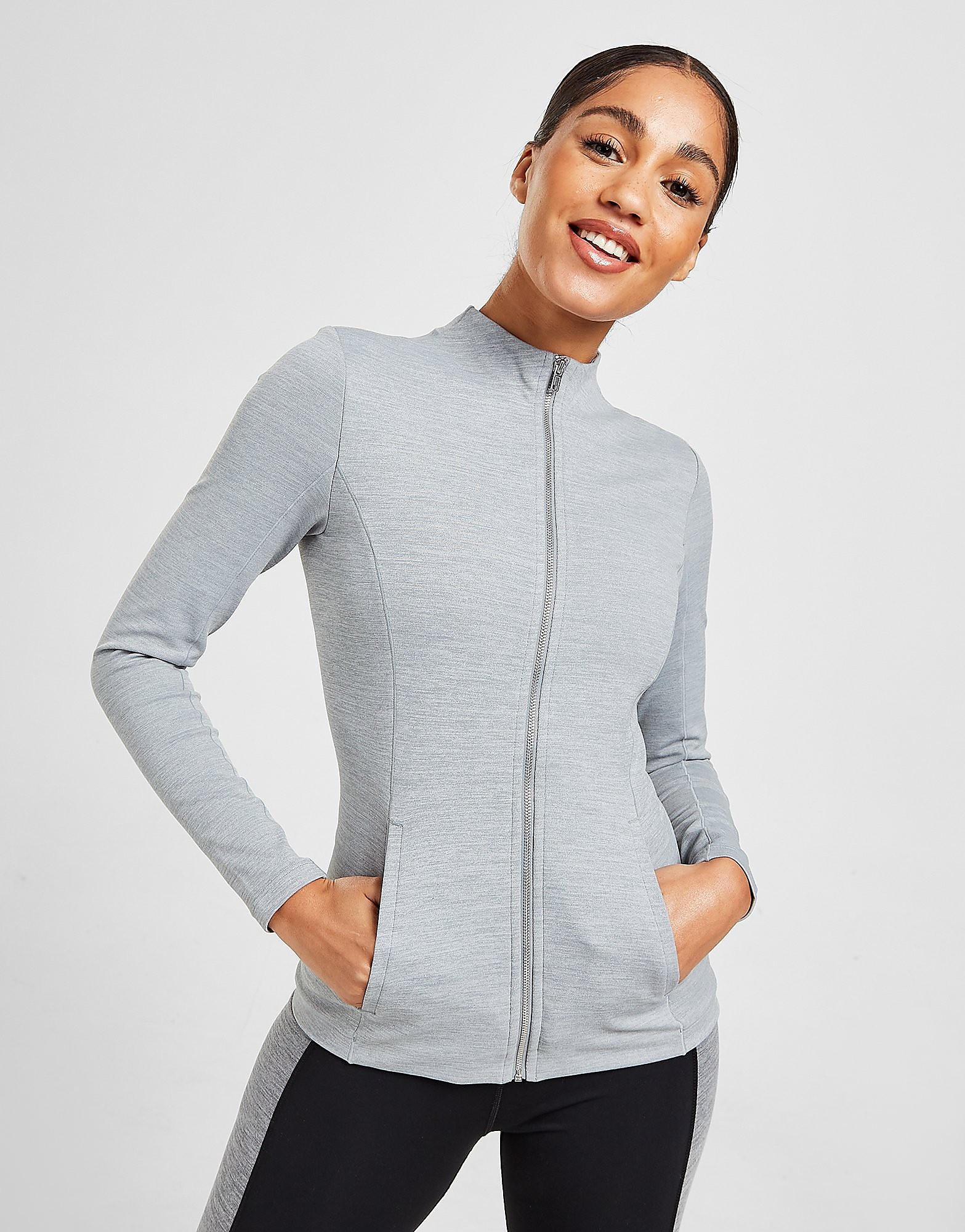 

Nike Training Yoga Luxe Full Zip Jacket - Grey - Womens, Grey