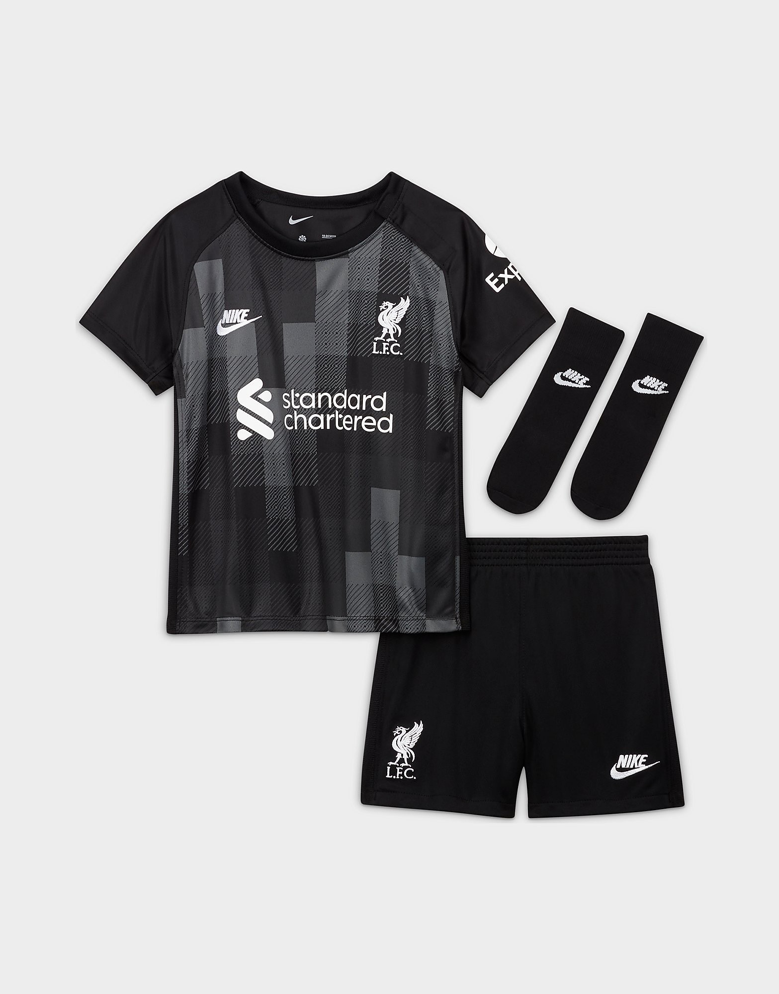 

Nike Liverpool FC 2021/22 Third Kit Infant - Black/White - Kids, Black/White