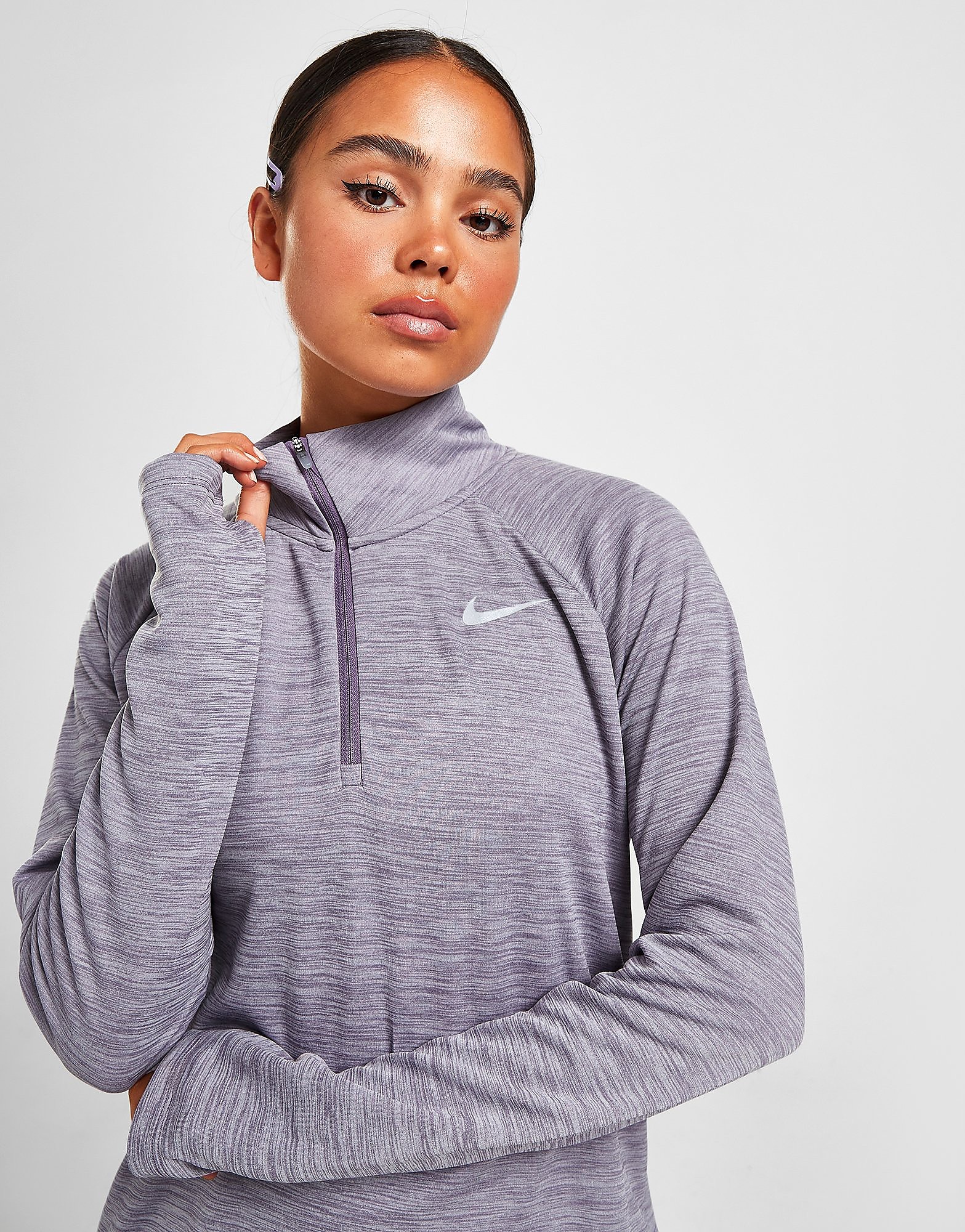 

Nike Running Pacer 1/4 Zip Top - Amethyst Smoke/Heather - Womens, Amethyst Smoke/Heather