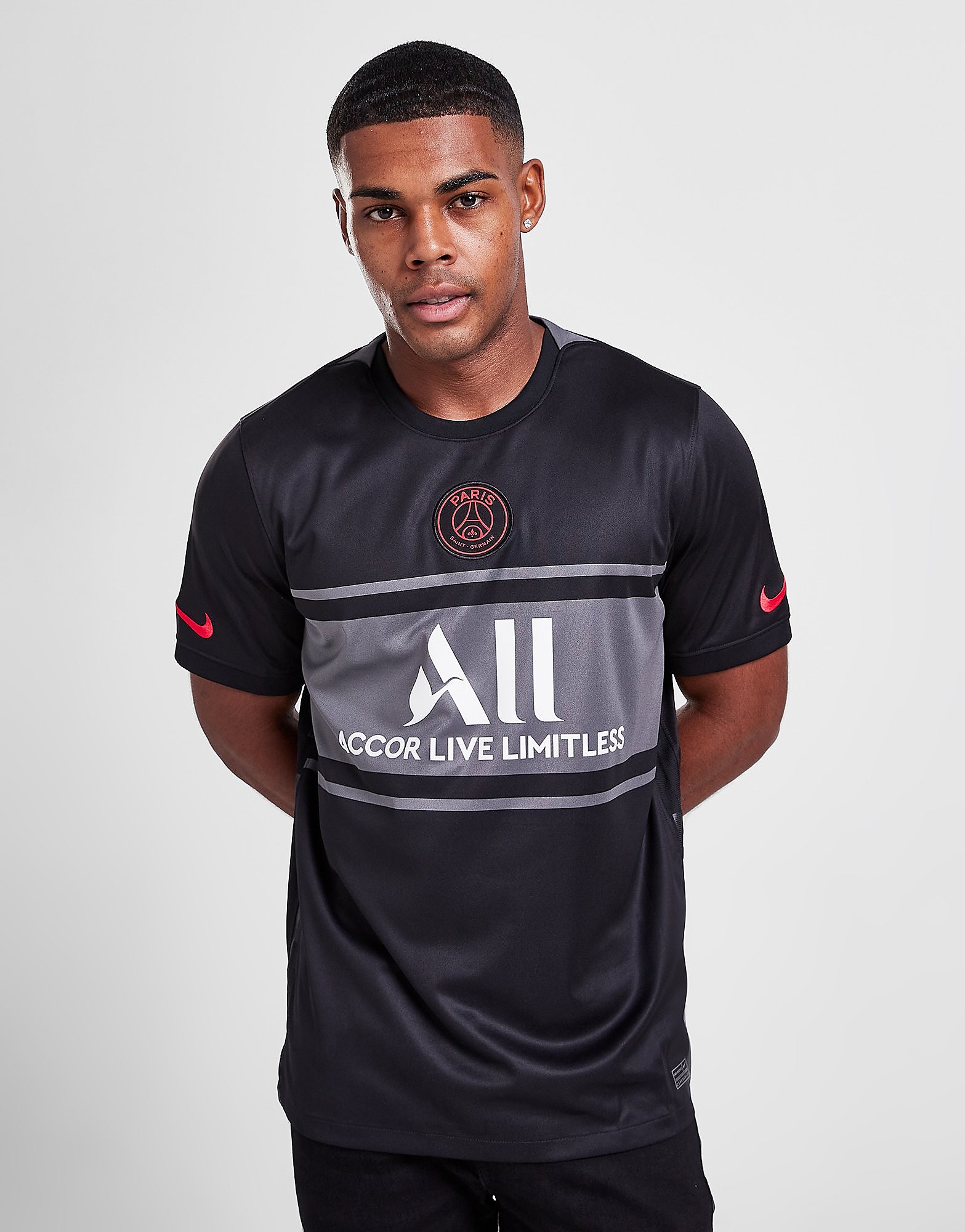 

Nike Paris Saint Germain 2021/22 Third Shirt - Black/Dark Grey/White/Siren Red - Mens, Black/Dark Grey/White/Siren Red
