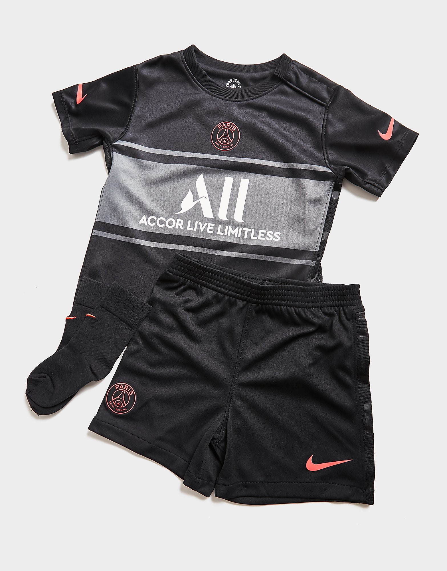 

Nike Paris Saint Germain 2021/22 Third Kit Infant - Black/Dark Grey/White/Siren Red - Kids, Black/Dark Grey/White/Siren Red