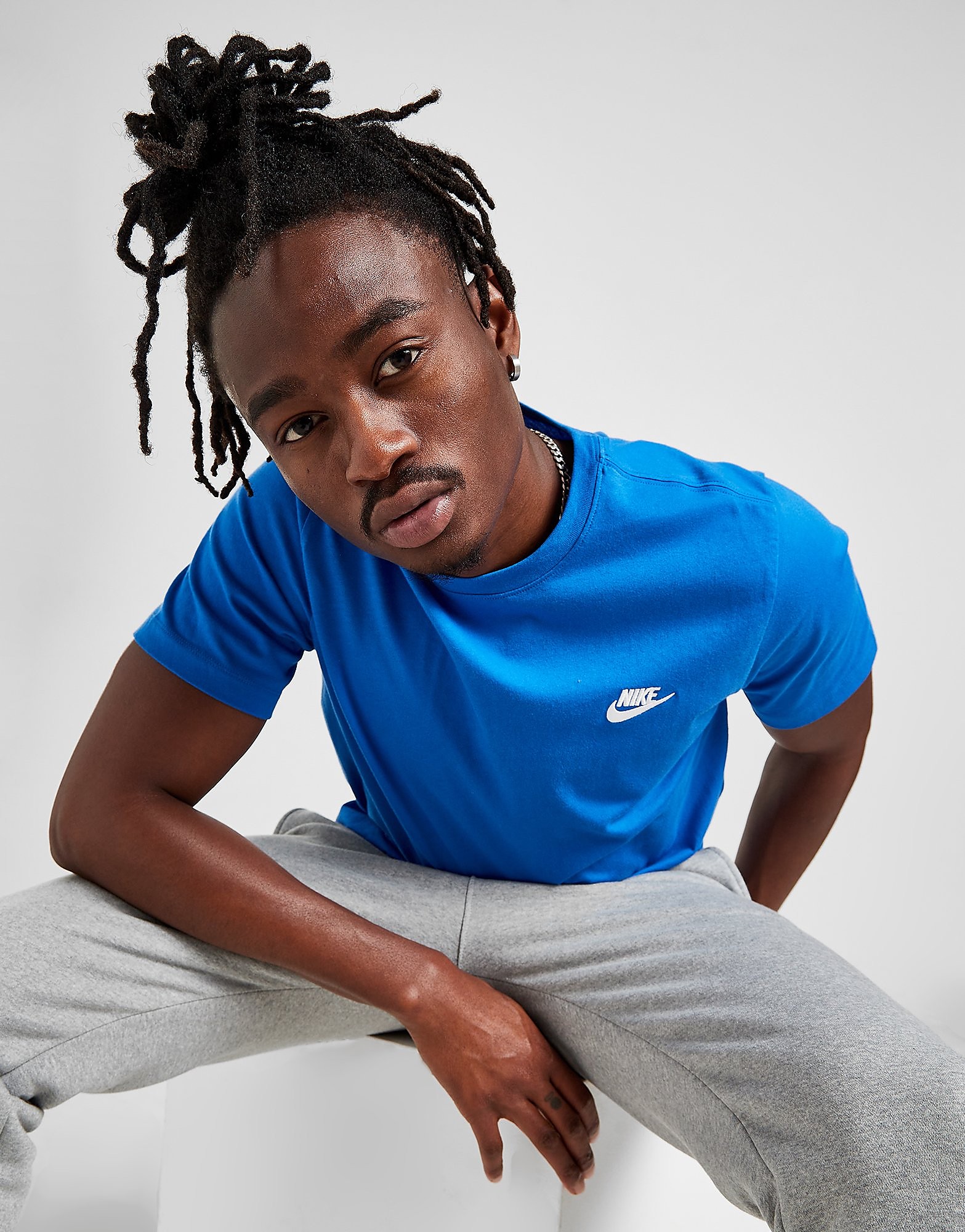 

Nike Sportswear Club T-Shirt - Blue - Mens, Blue