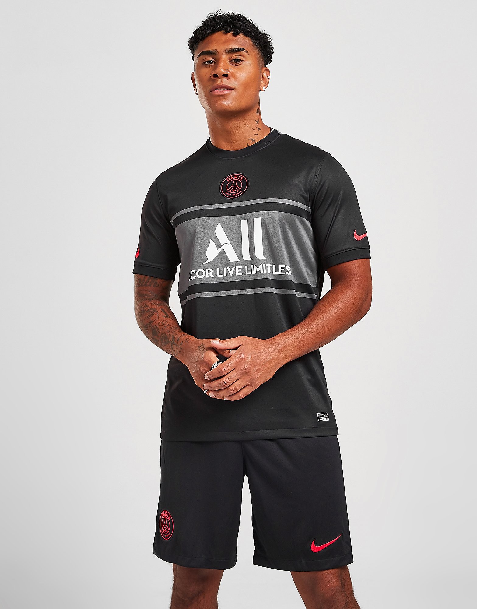 

Nike Paris Saint Germain 2021/22 Third Shorts - Black/Siren Red - Mens, Black/Siren Red