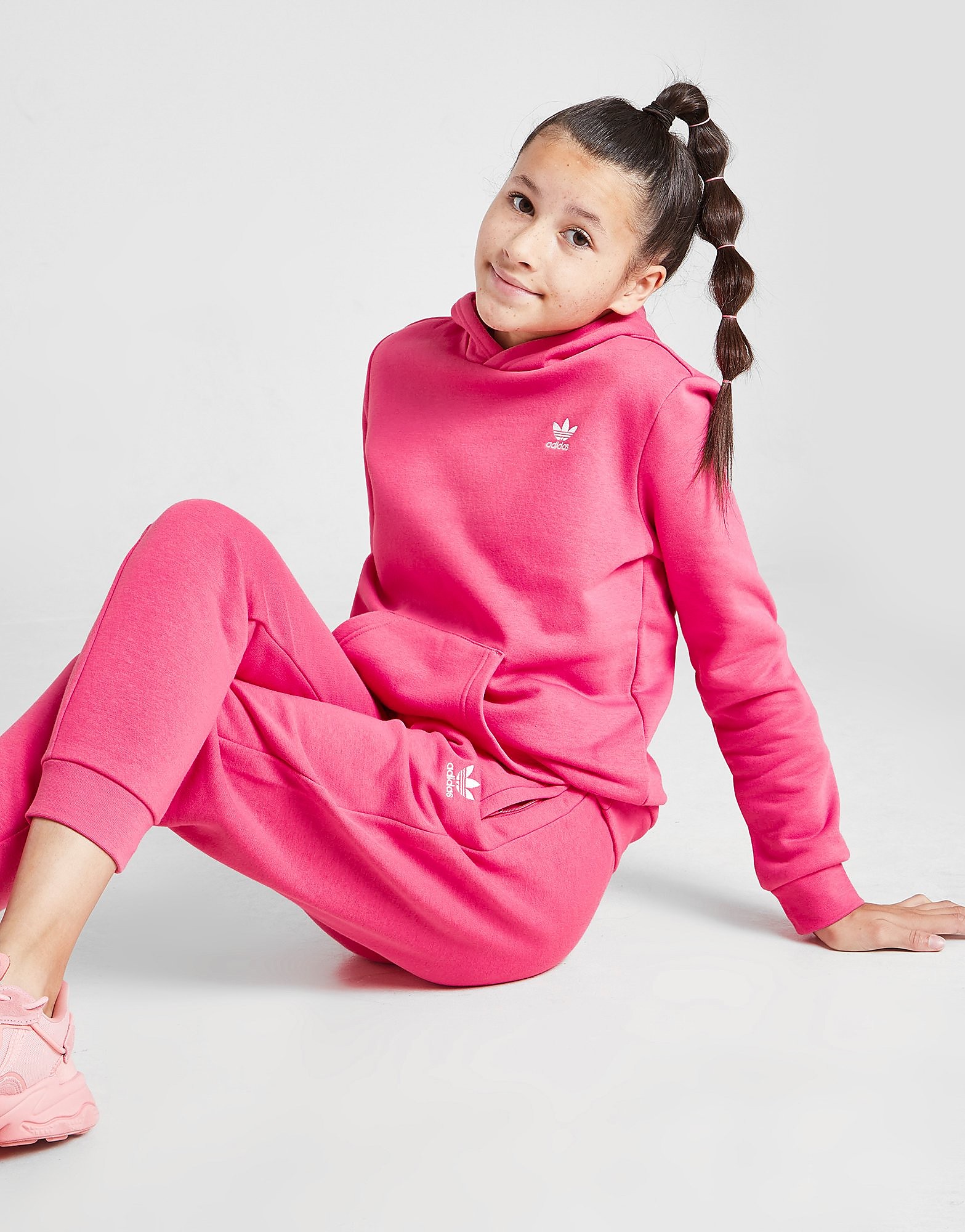 

adidas Originals Girls' Essential Trefoil Hoodie Junior - Rose Tone / White - Kids, Rose Tone / White