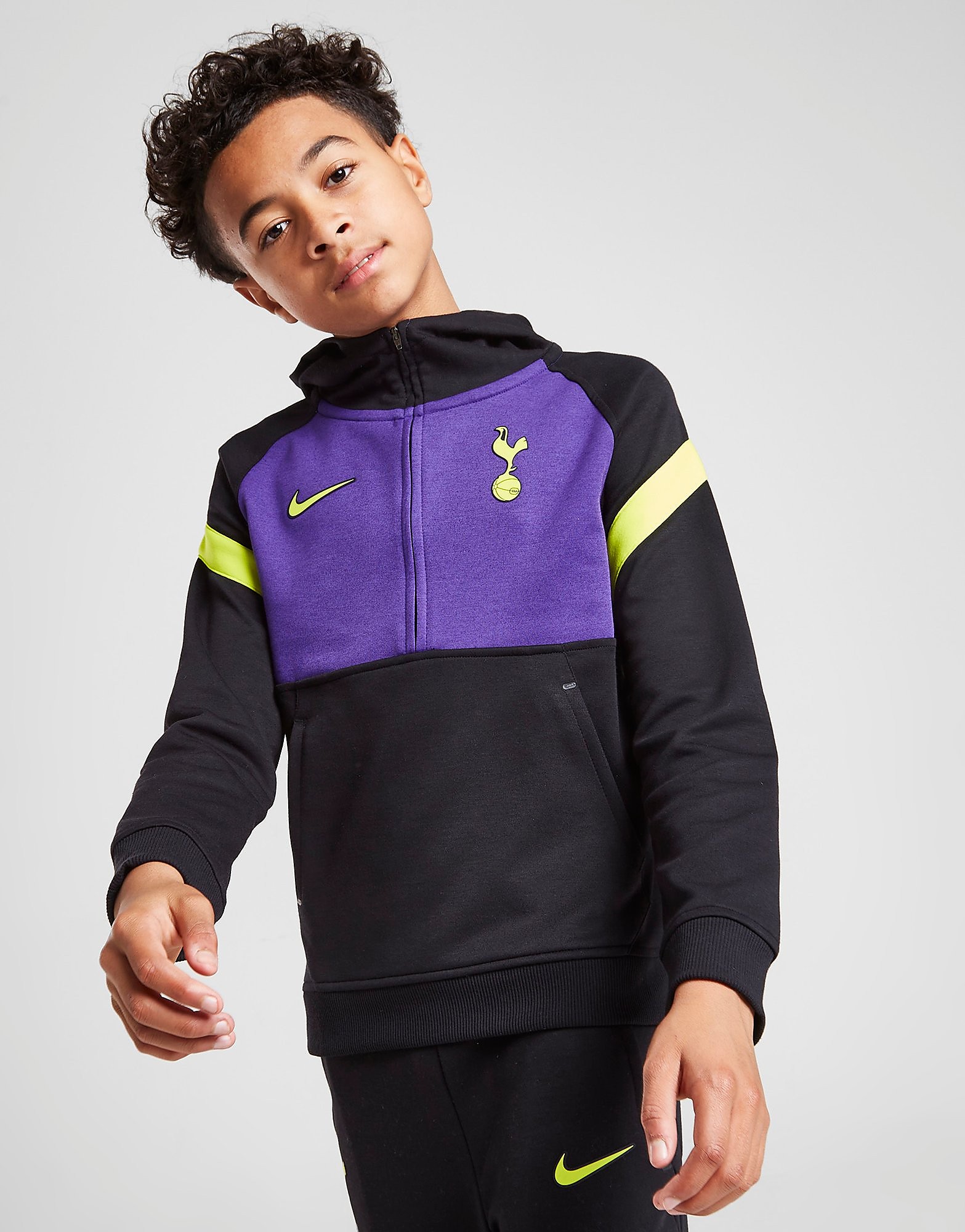 

Nike Tottenham Hotspur FC 1/2 Zip Travel Hoodie Junior - Black/Court Purple/Venom Green/Venom Green - Kids, Black/Court Purple/Venom Green/Venom Green