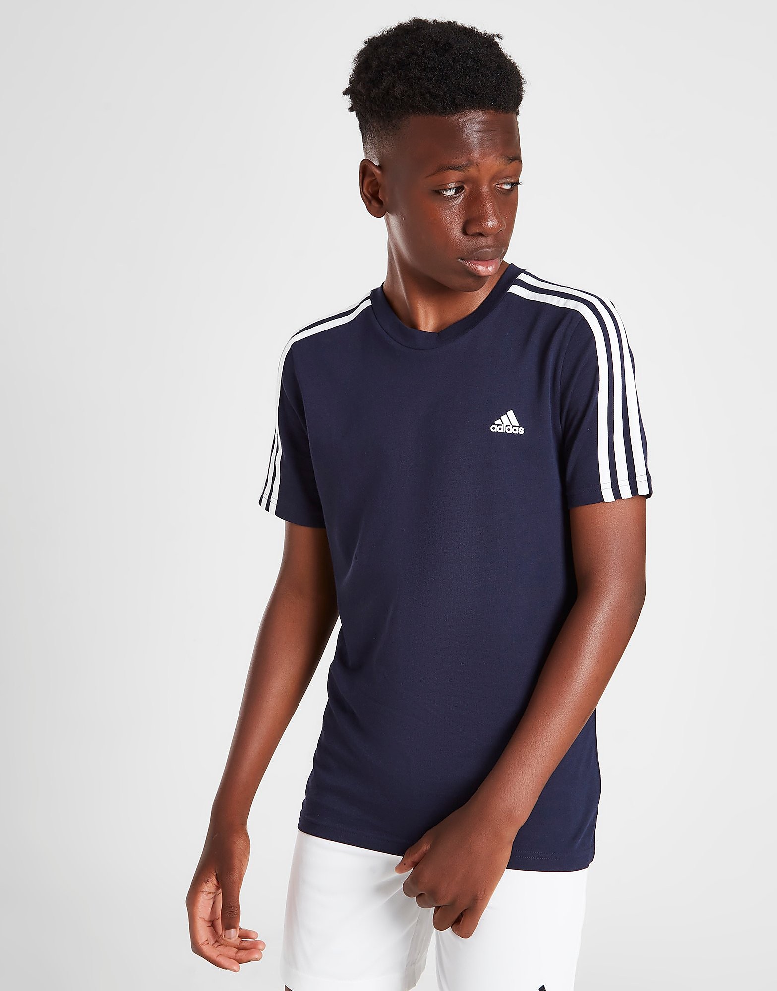 

adidas 3-Stripes T-Shirt Junior - Blue - Kids, Blue