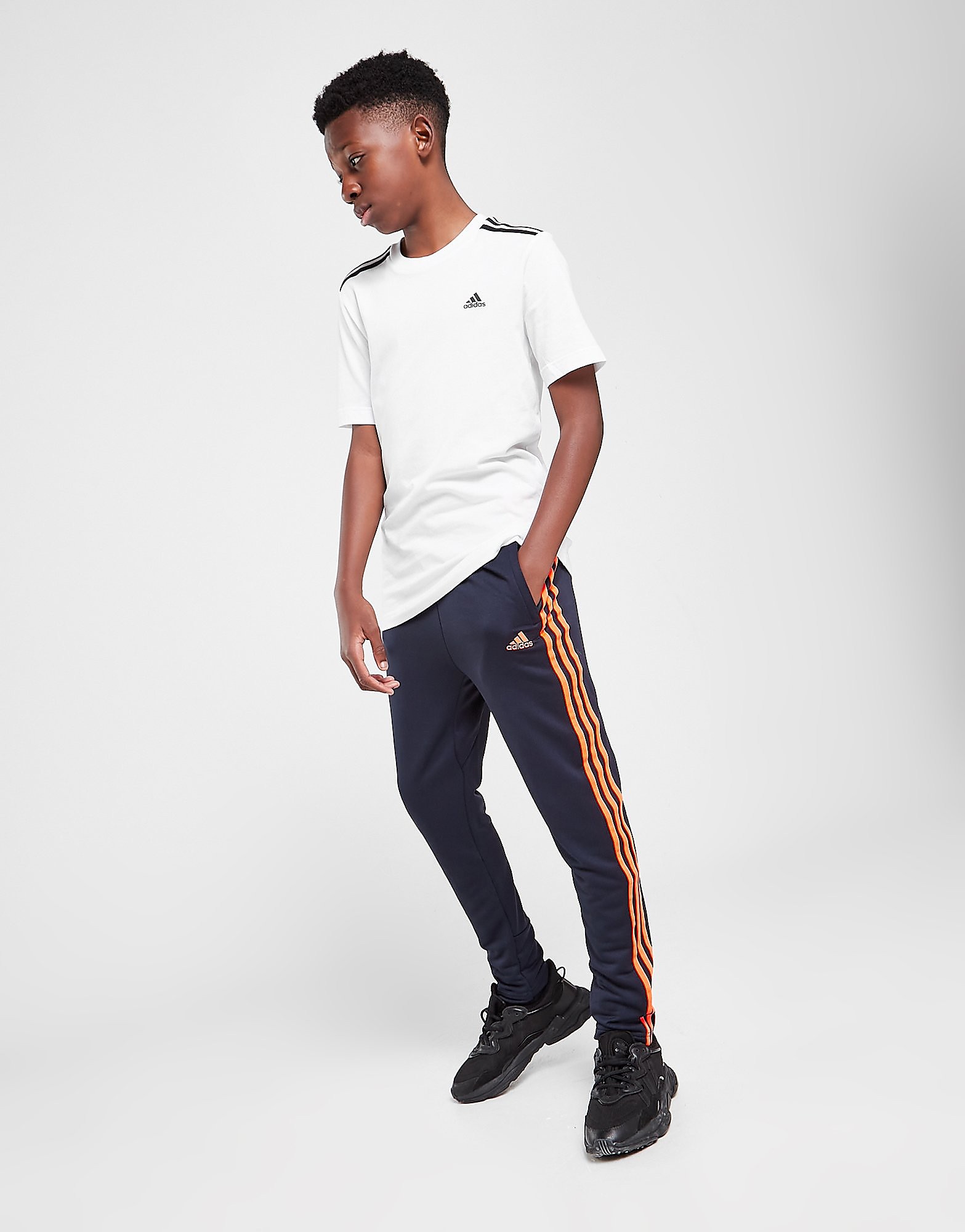 adidas 3-Stripes Poly Track Pants - Navy - Kids, Navy