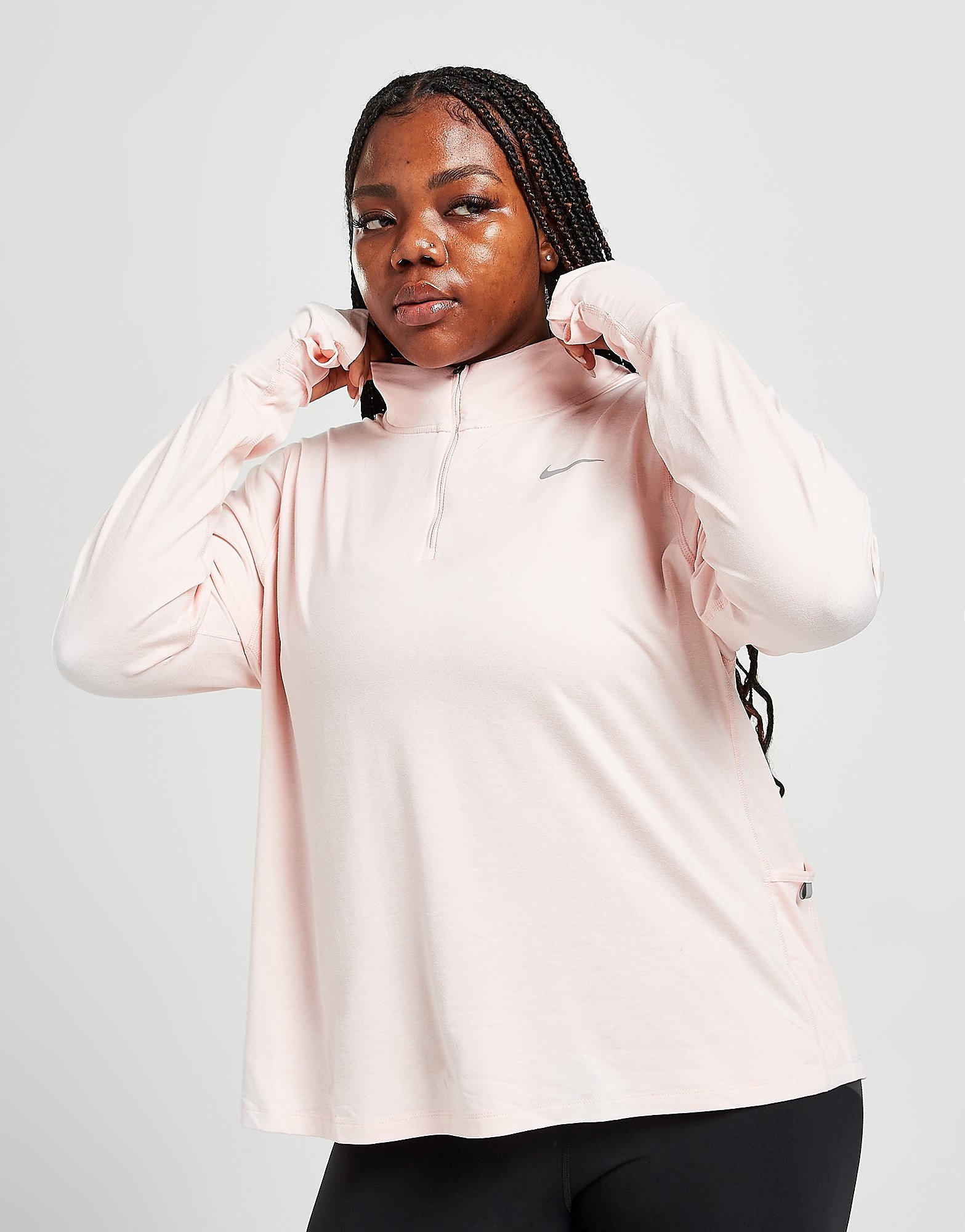 

Nike Element Plus Size 1/4 Zip Track Top - Pale Coral/Light Soft Pink/Heather - Womens, Pale Coral/Light Soft Pink/Heather