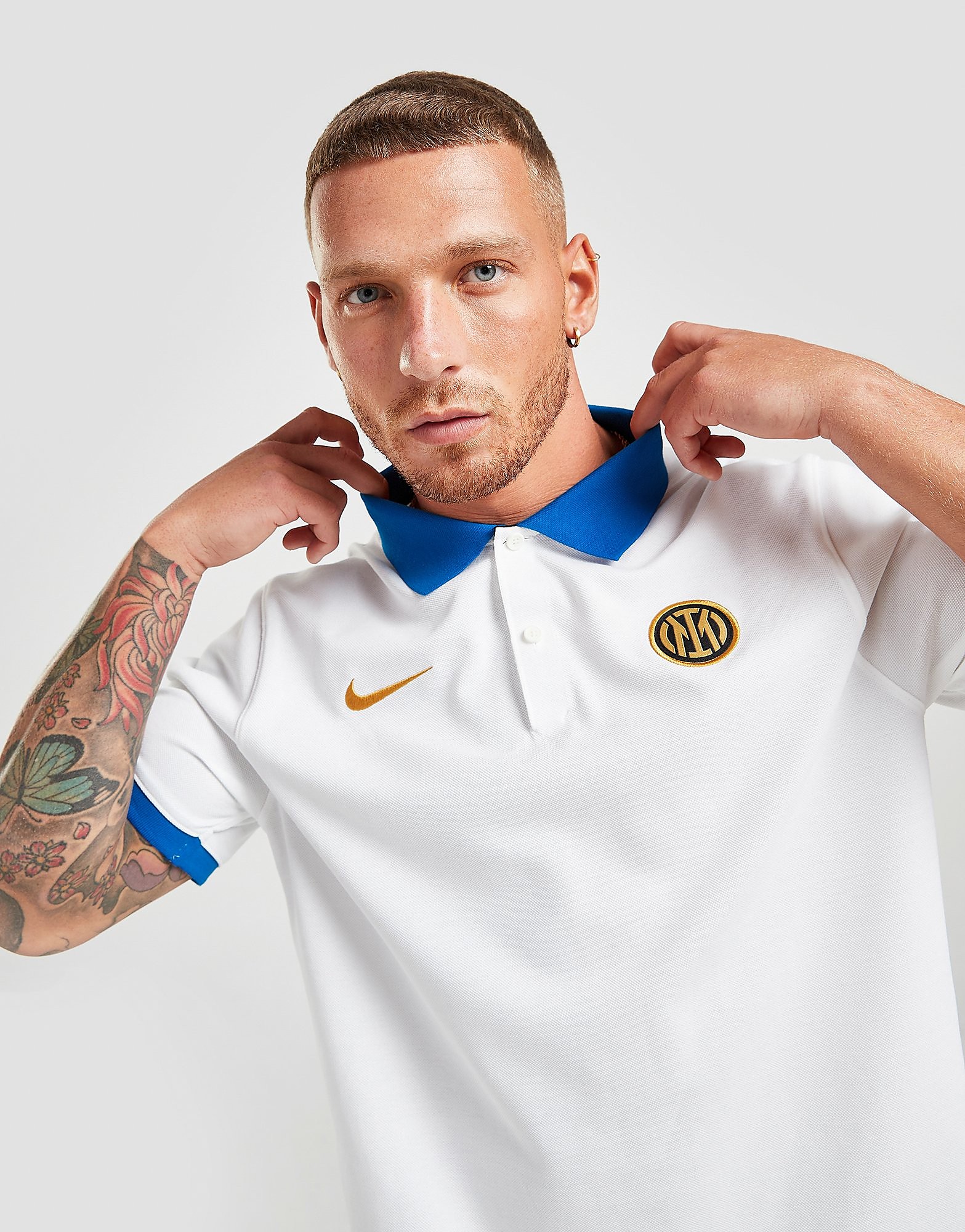 

Nike Inter Milan Slim Polo Shirt - White/Blue Spark/Truly Gold - Mens, White/Blue Spark/Truly Gold