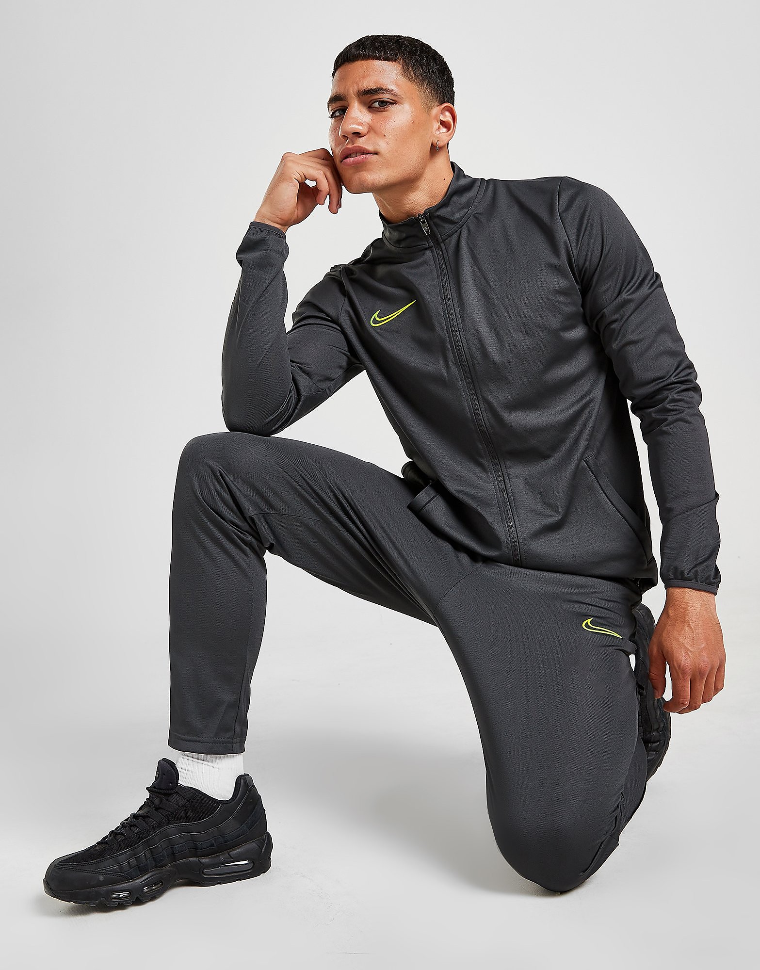 

Nike Academy Essential Tracksuit - Anthracite/Black/Volt - Mens, Anthracite/Black/Volt