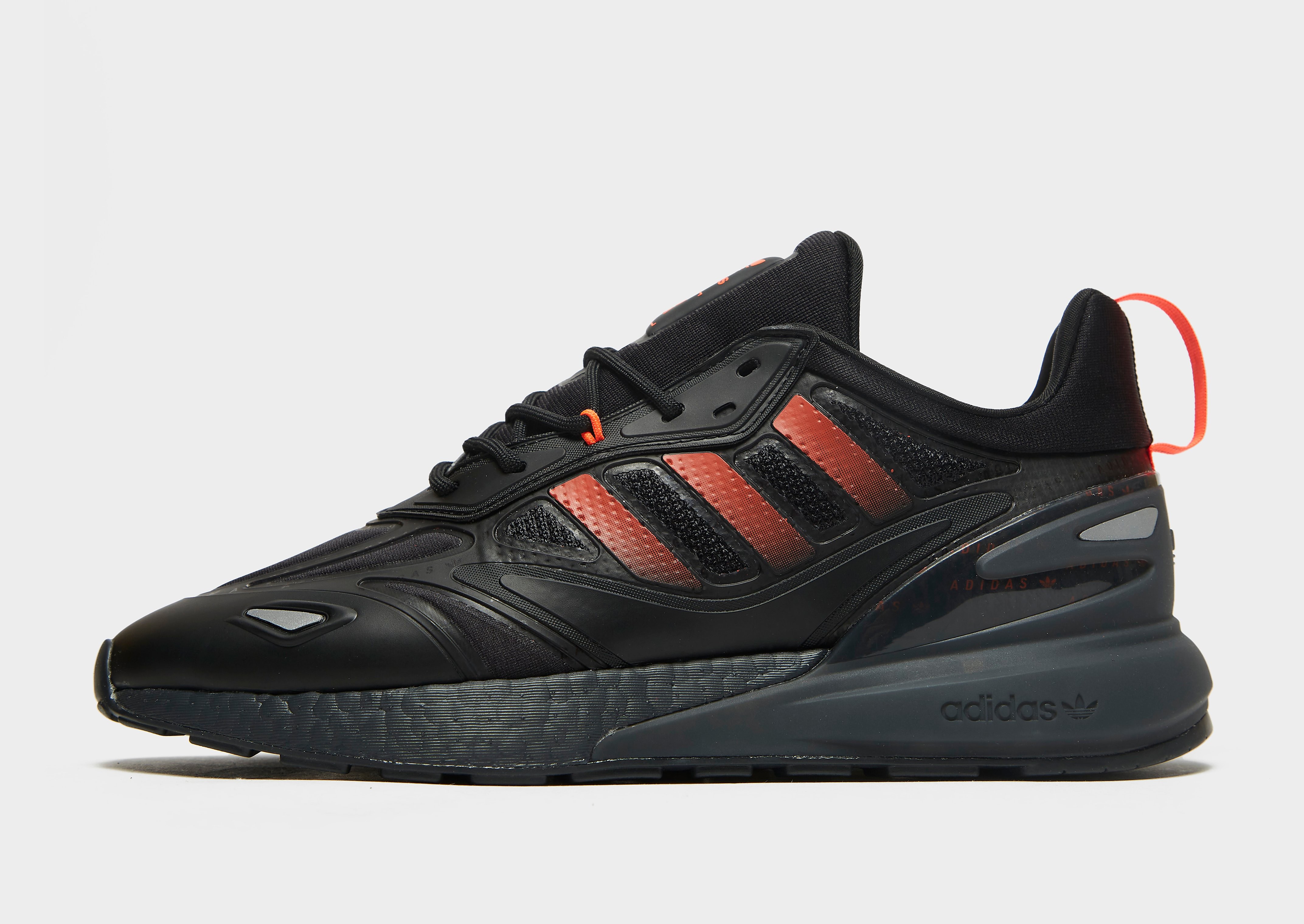 

adidas Originals ZX 2K Boost 2.0 - Core Black / Solar Red / Carbon - Womens, Core Black / Solar Red / Carbon